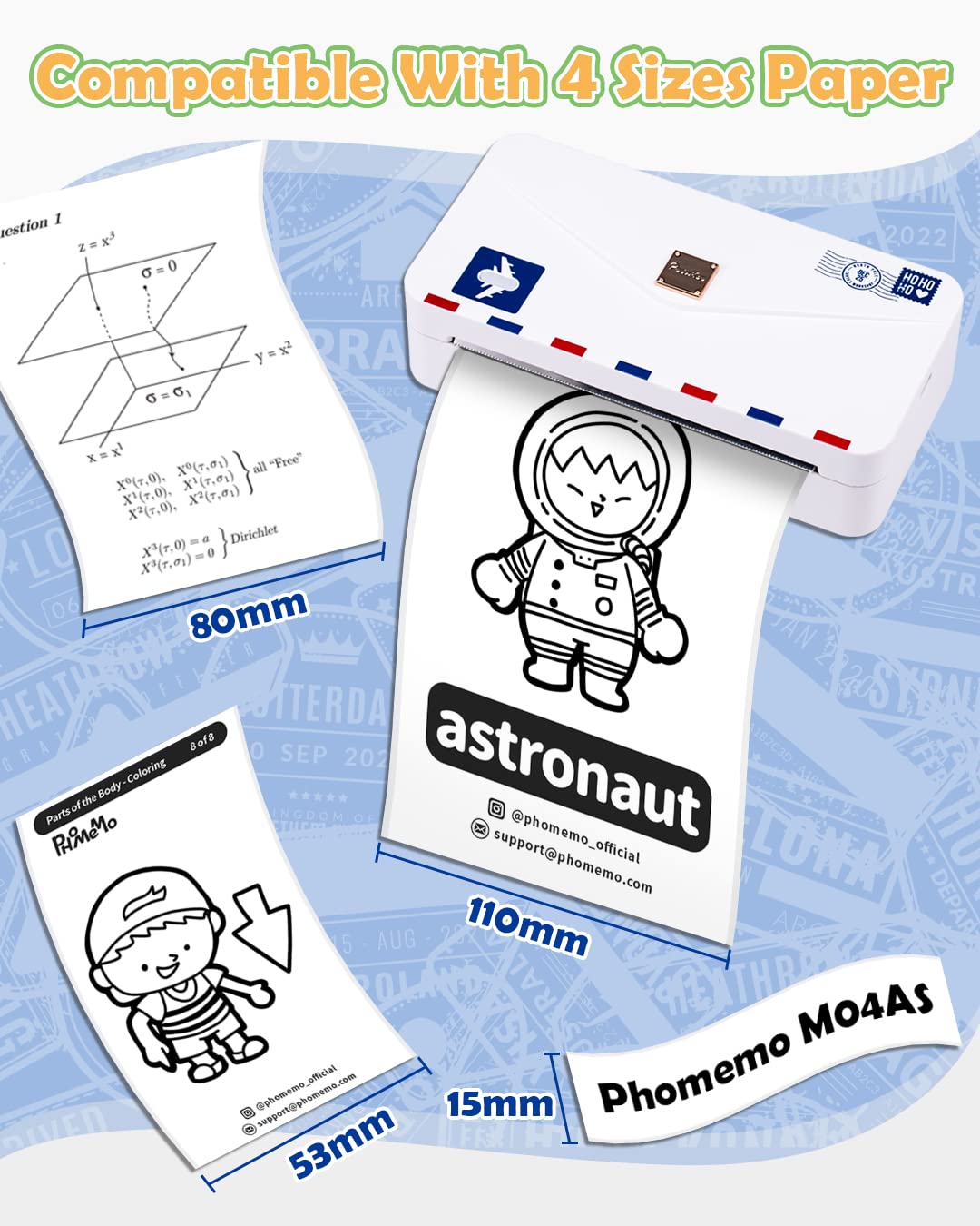 Foto 4 | Impresora Térmica Portátil Phomemo M04as Bluetooth De 4 Pulgadas - Venta Internacional.