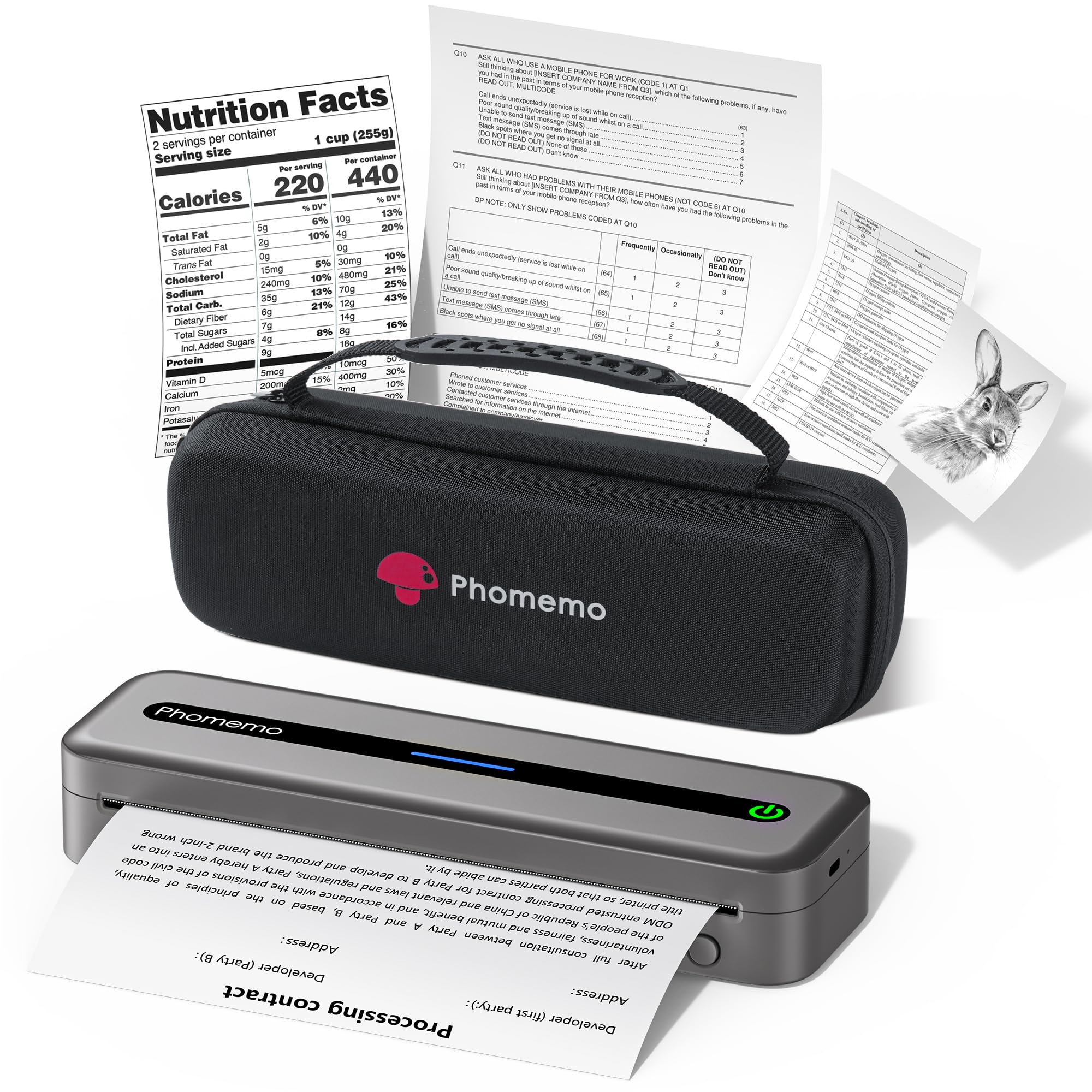 Impresora Portátil Phomemo M832 Bluetooth Thermal Con Funda - Venta Internacional.