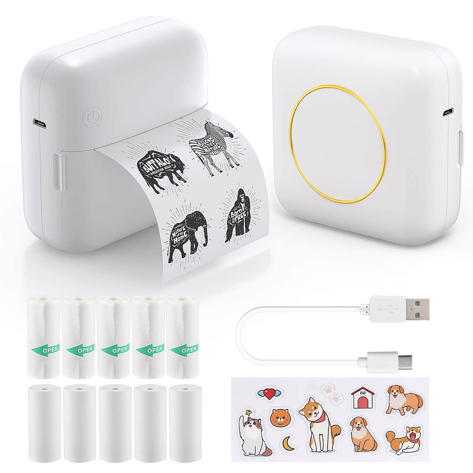 Mini Impresora Qychhj, Fabricante Portátil De Pegatinas Térmicas Bluetooth - Venta Internacional.