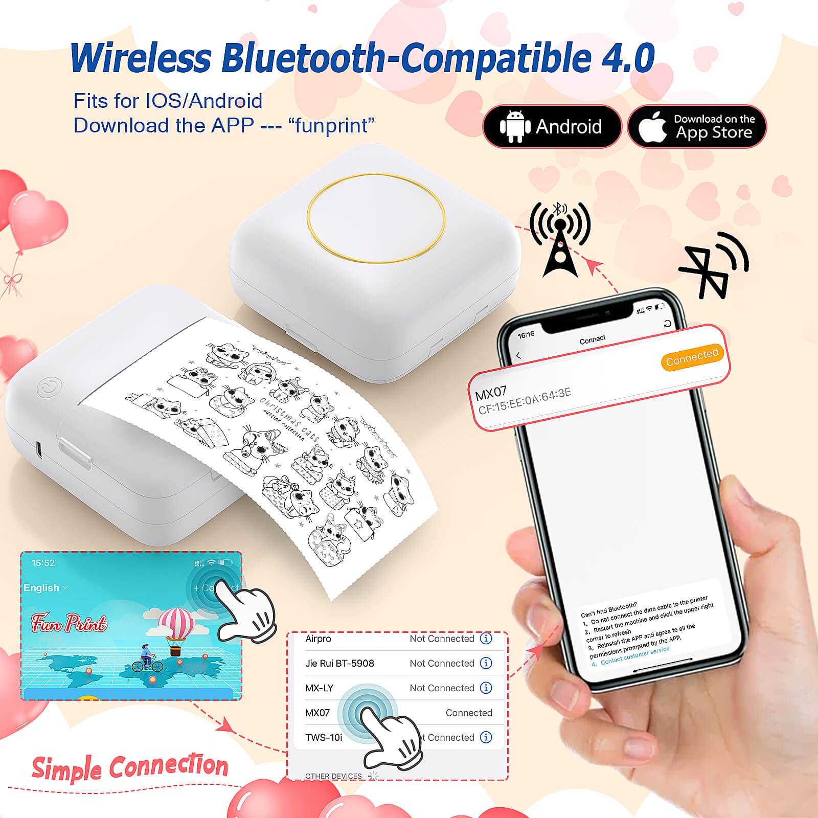 Foto 4 pulgar | Mini Impresora Qychhj, Fabricante Portátil De Pegatinas Térmicas Bluetooth - Venta Internacional.