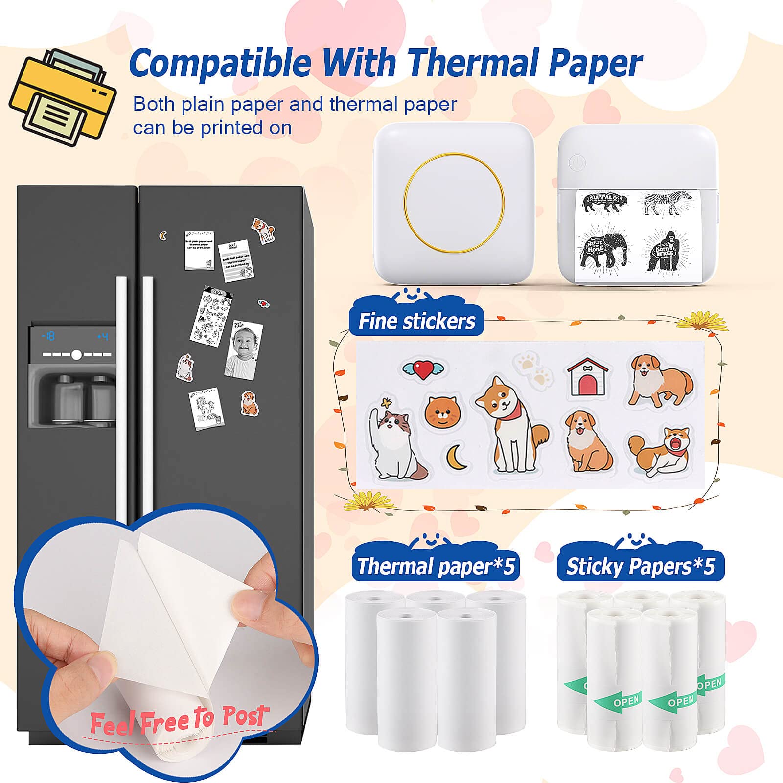Foto 5 | Mini Impresora Qychhj, Fabricante Portátil De Pegatinas Térmicas Bluetooth - Venta Internacional.