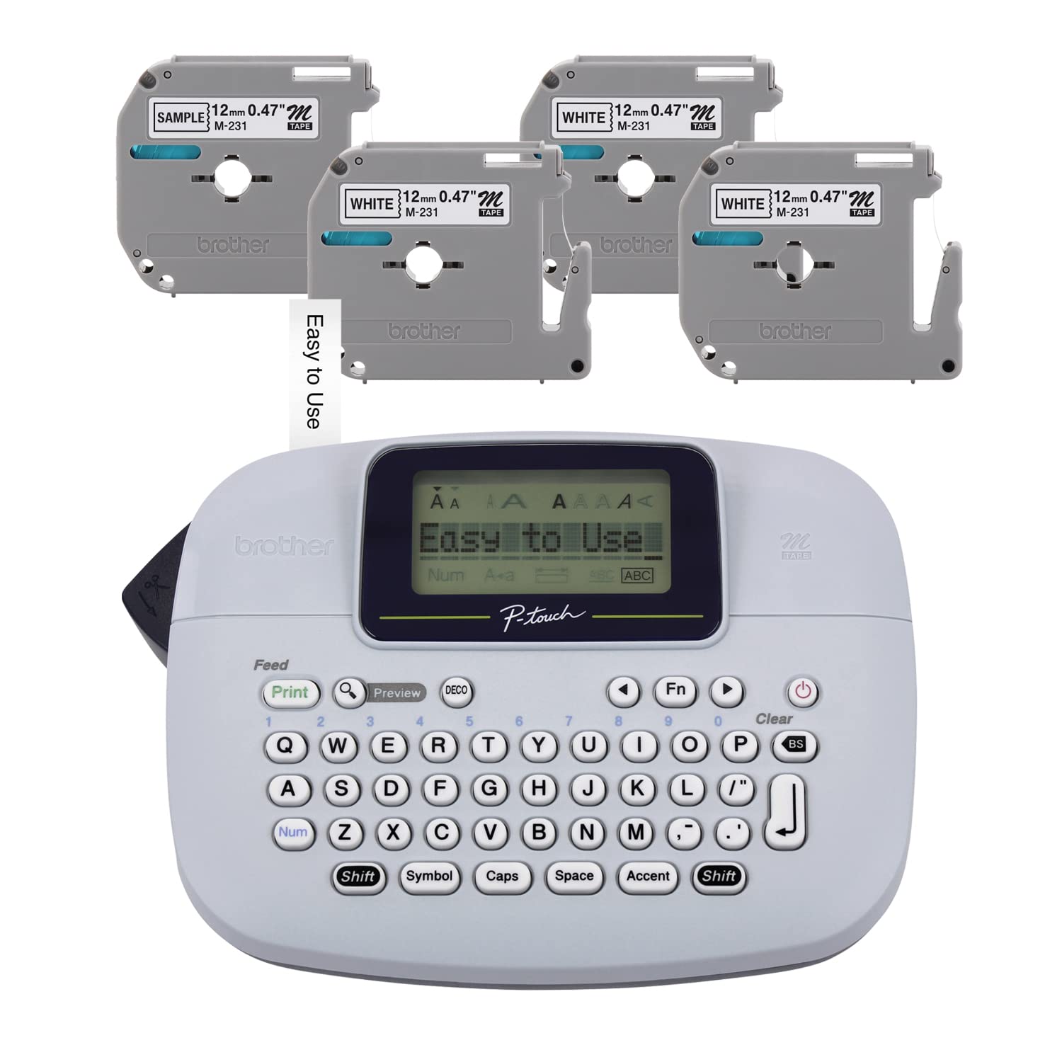 Rotuladora Brother Pt-m95 P-touch Monocromática Con 4 Cintas - Venta Internacional.