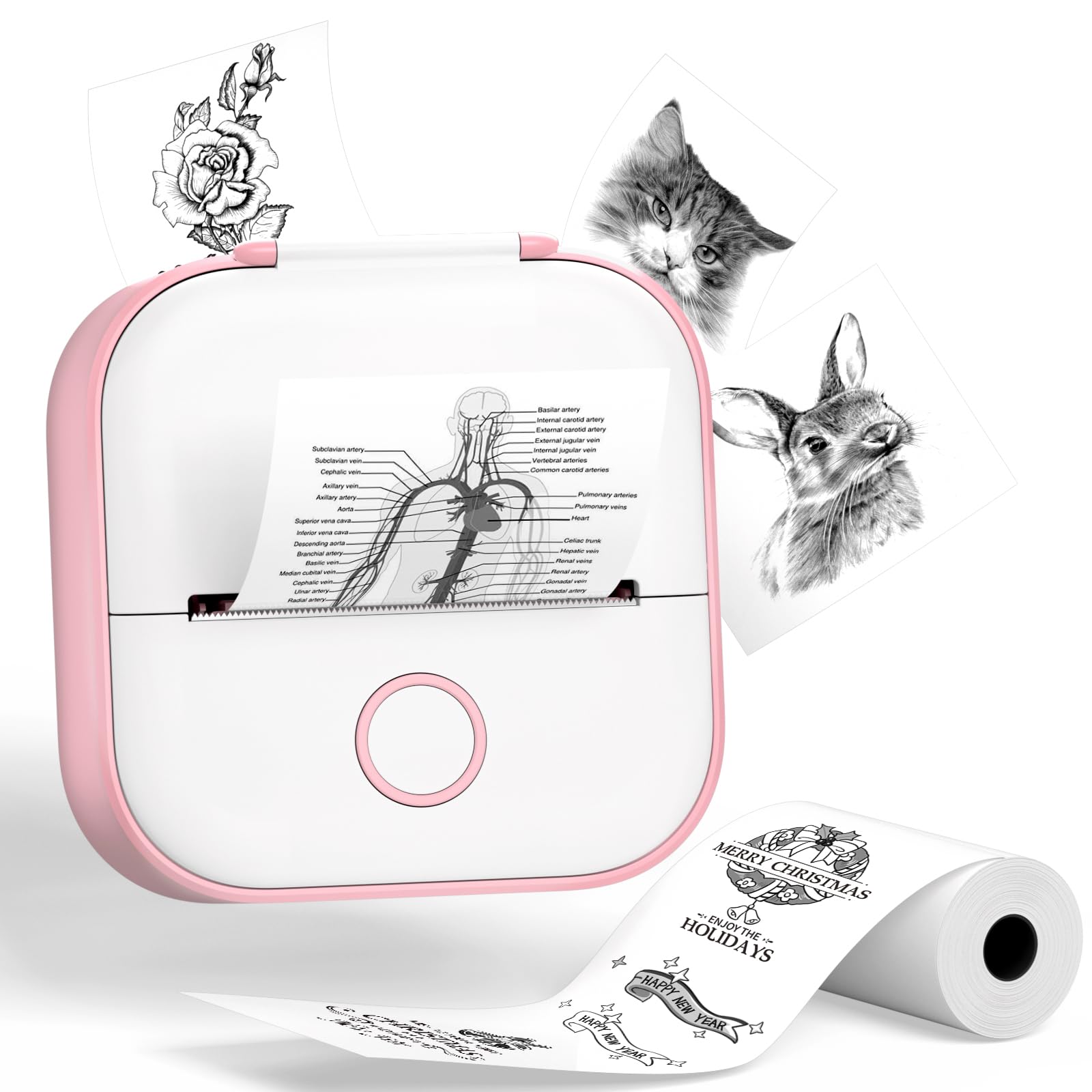 Impresora De Pegatinas Phomemo T02 Mini Sin Tinta Bluetooth Rosa - Venta Internacional.