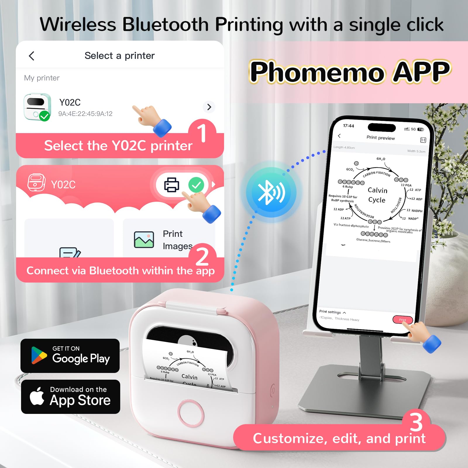 Foto 4 pulgar | Impresora De Pegatinas Phomemo Y02c Mini Pocket Bluetooth Thermal - Venta Internacional.