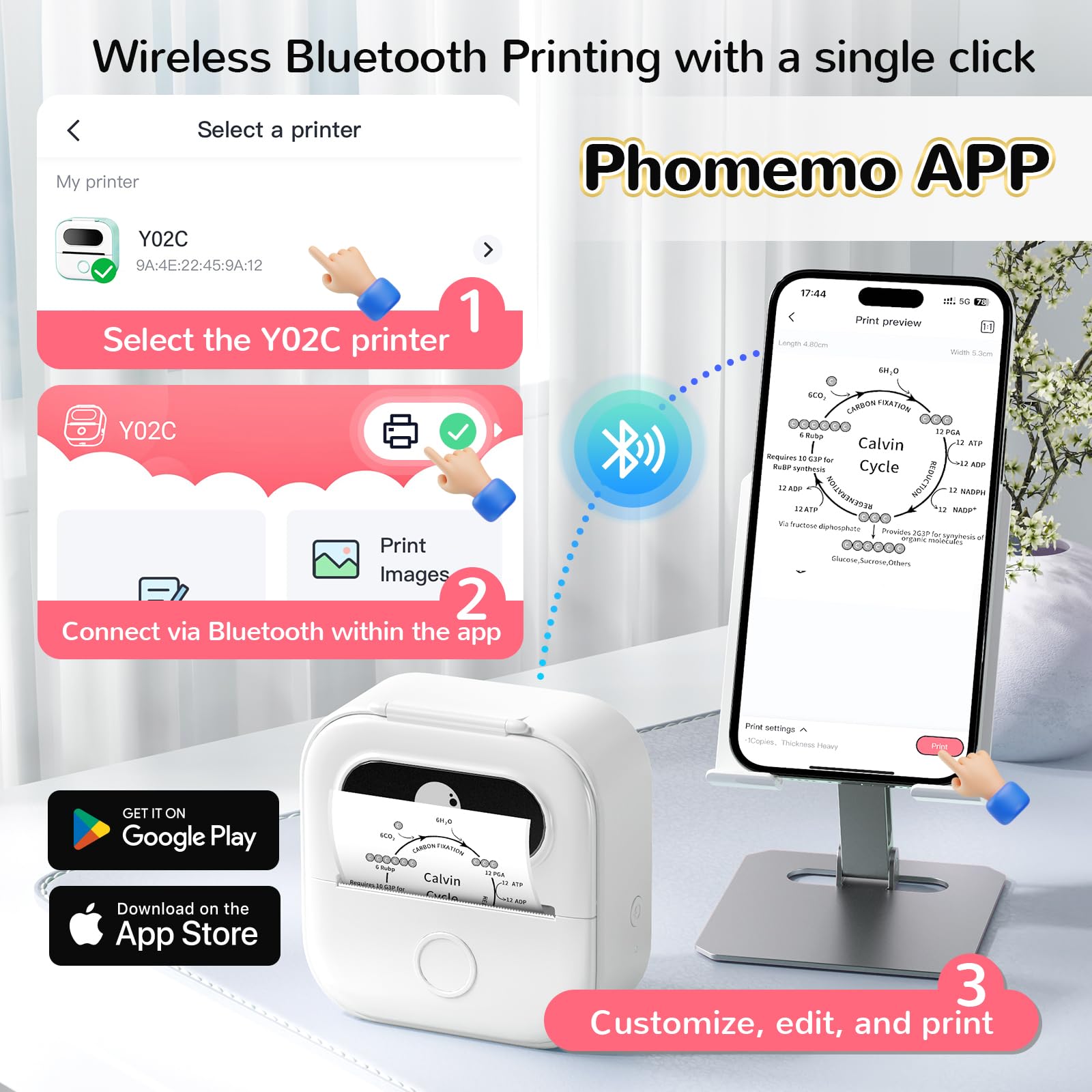 Foto 4 pulgar | Impresora De Pegatinas Phomemo Y02c Mini Pocket Bluetooth Thermal - Venta Internacional.
