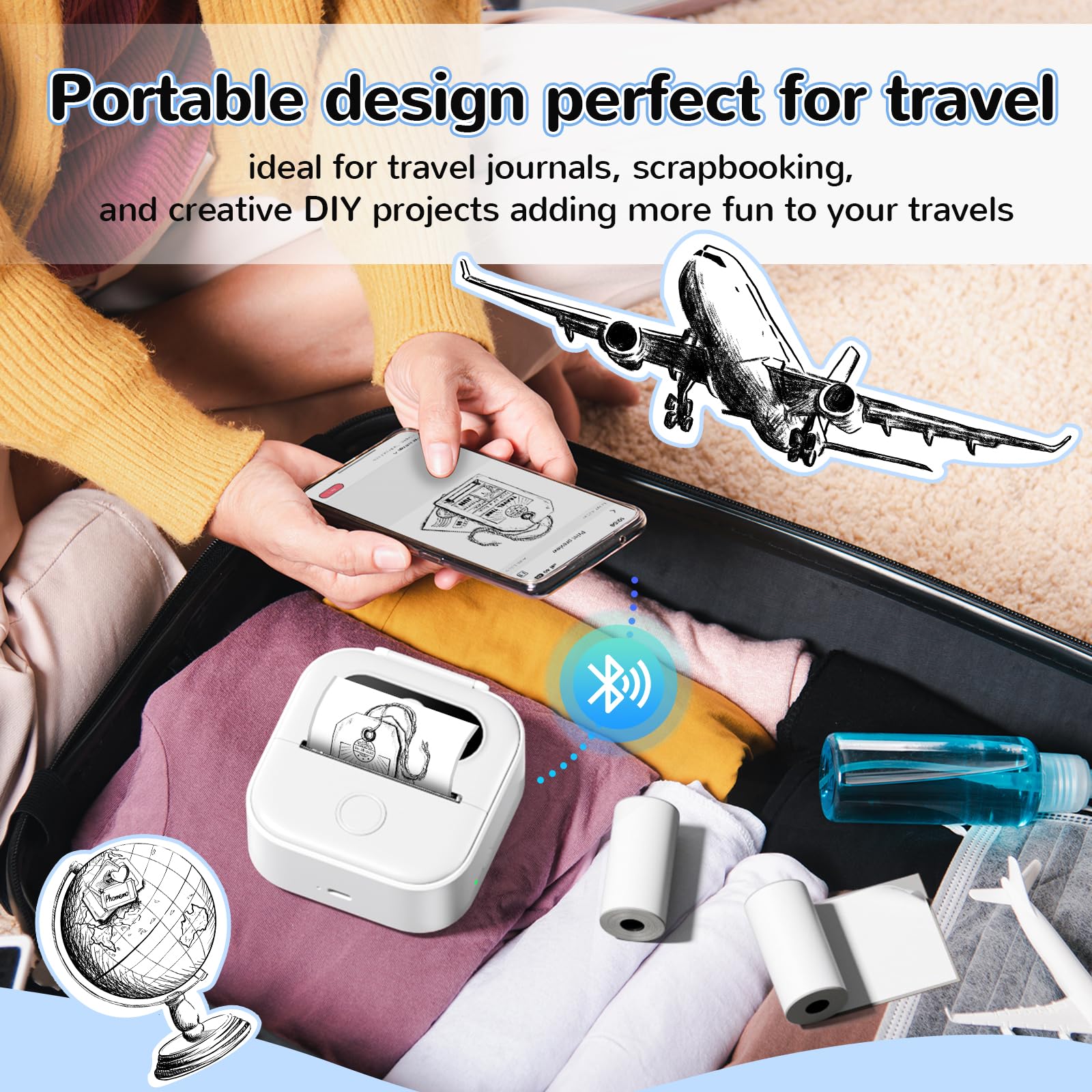 Foto 5 | Impresora De Pegatinas Phomemo Y02c Mini Pocket Bluetooth Thermal - Venta Internacional.