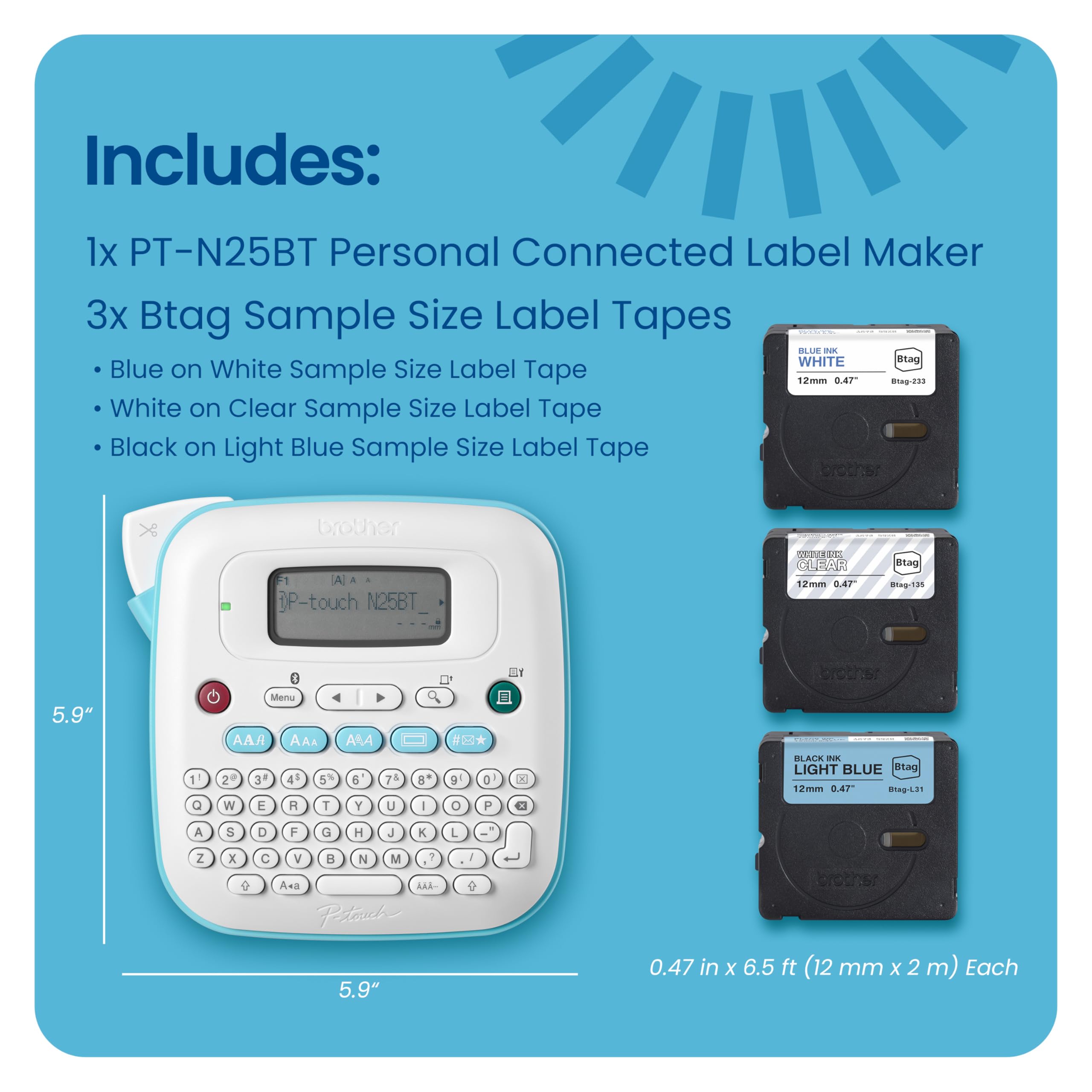 Foto 7 | Etiquetadora Portátil Brother P-touch Pt-n25btv3 Con Bluetooth - Venta Internacional.