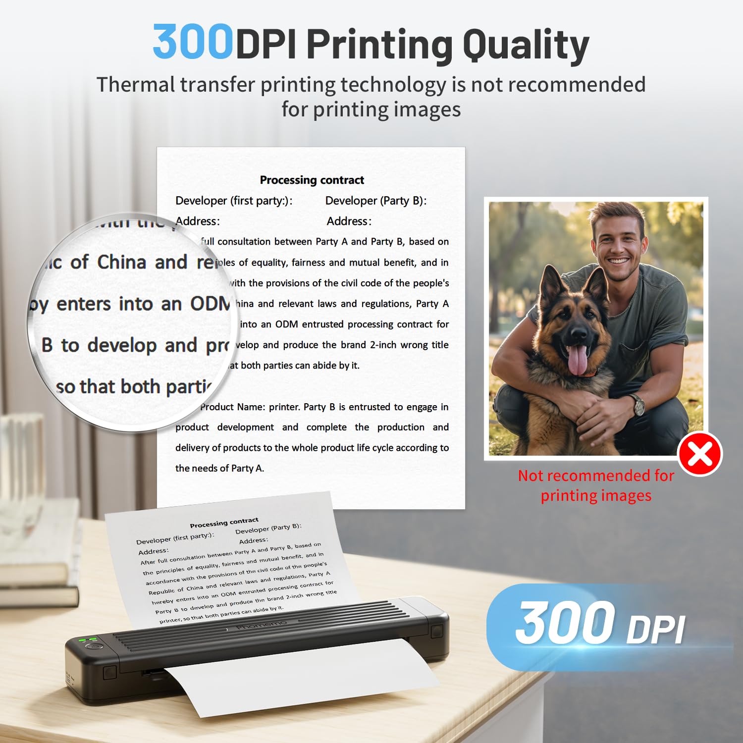 Foto 5 pulgar | Impresora Portátil Phomemo P831 Térmica Sin Tinta 300dpi - Venta Internacional.