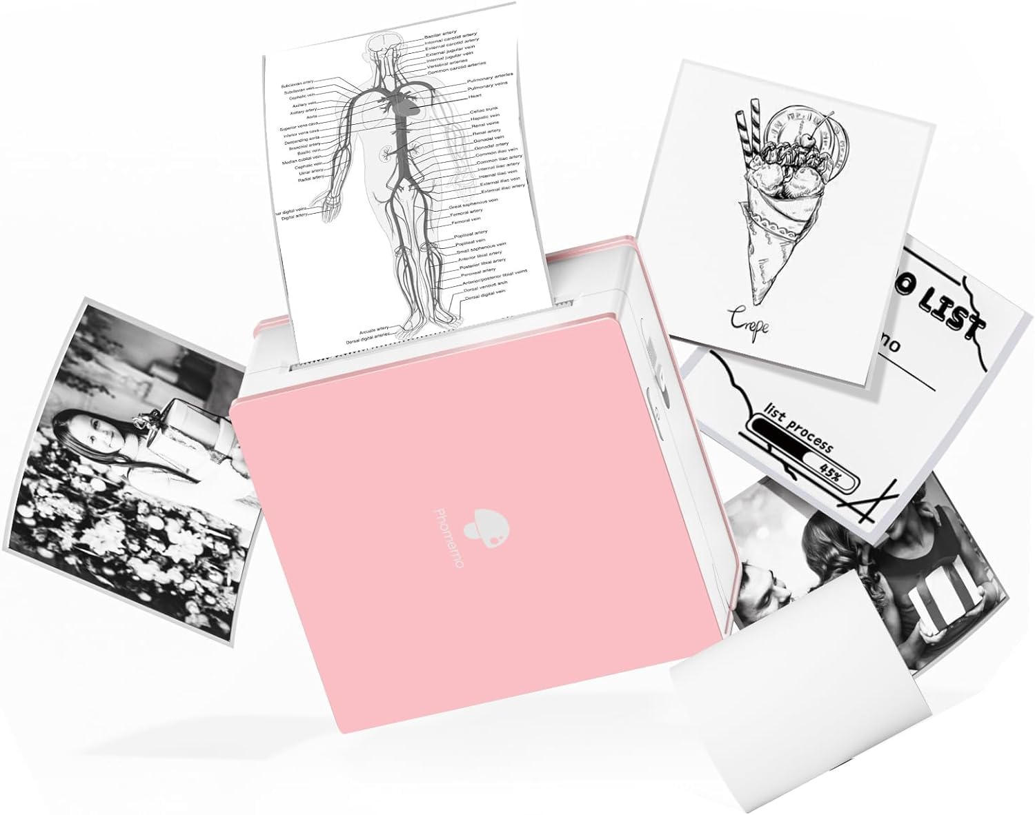 Impresora De Bolsillo Phomemo M02 Bluetooth Sin Tinta Térmica Rosa - Venta Internacional.