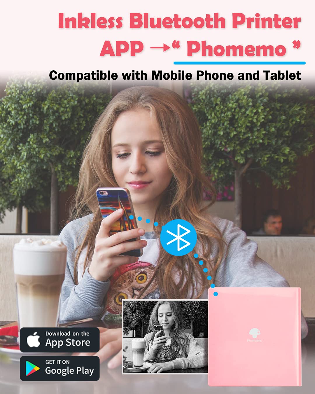 Foto 2 | Impresora De Bolsillo Phomemo M02 Bluetooth Sin Tinta Térmica Rosa - Venta Internacional.