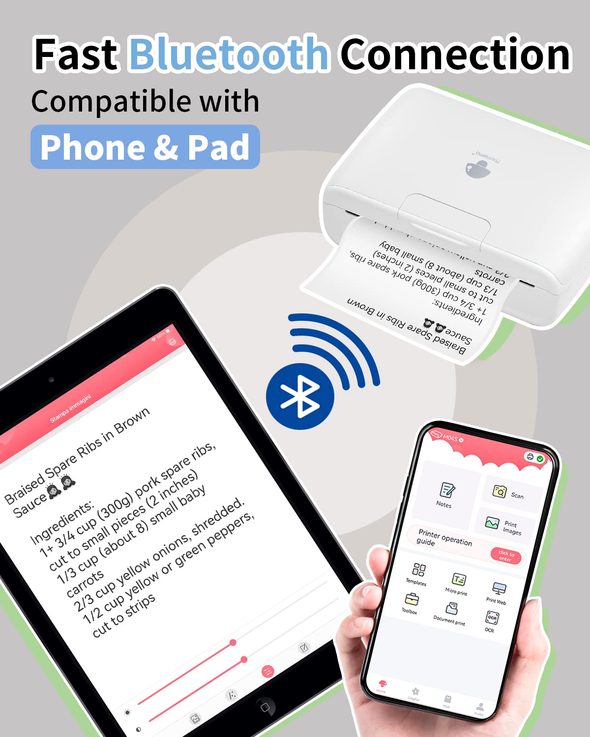 Foto 5 | Impresora Portátil Bluetooth Phomemo M04s Térmica De 4 Pulgadas - Venta Internacional.