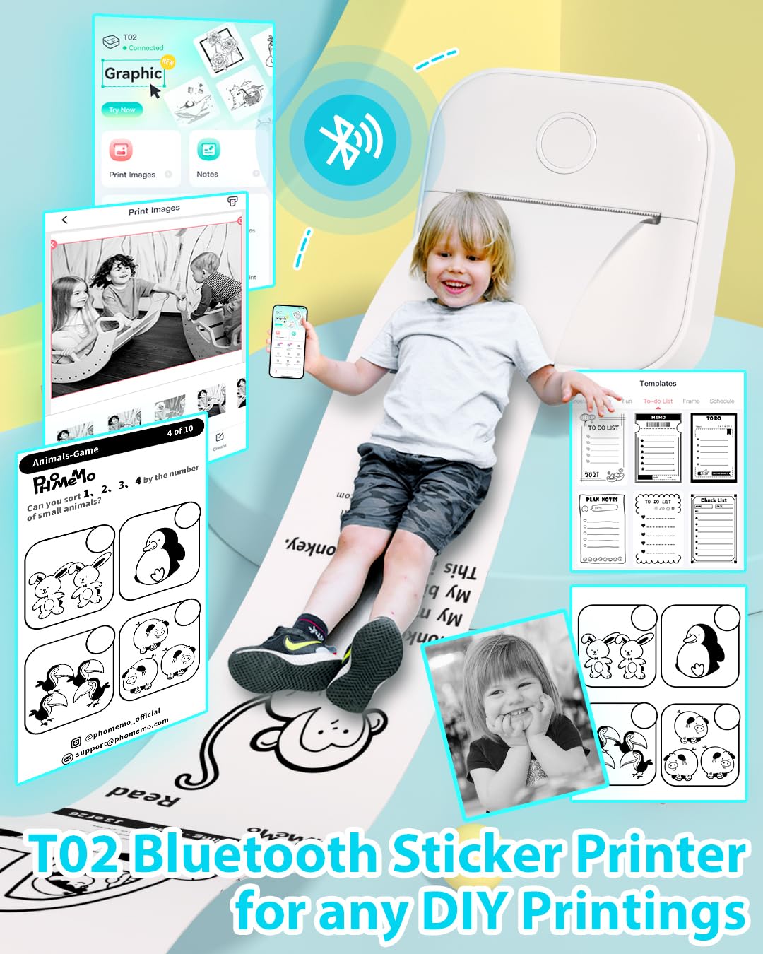 Foto 3 pulgar | Impresora De Bolsillo Phomemo T02 Sin Tinta Bluetooth Blanca - Venta Internacional.