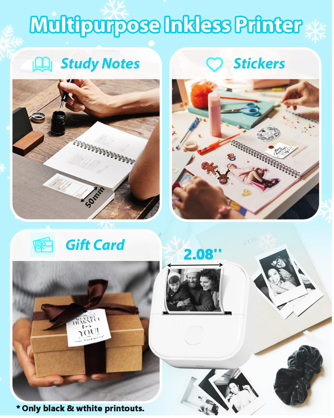 Foto 4 | Impresora De Bolsillo Phomemo T02 Sin Tinta Bluetooth Blanca - Venta Internacional.
