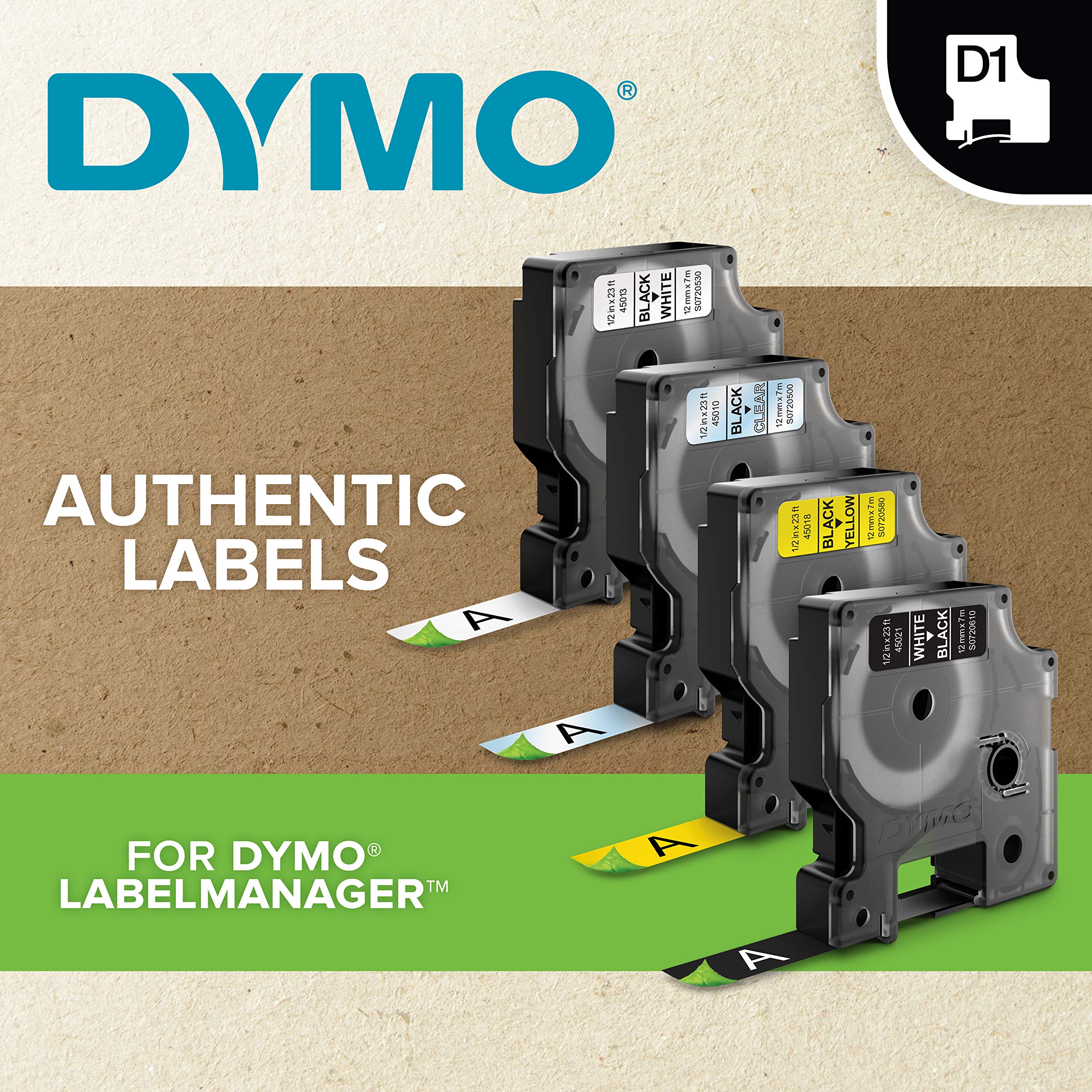 Foto 5 pulgar | Etiqueta Dymo Authentic D1 12 Mm X 7 M, Impresión Negra Sobre Cinta Blanca - Venta Internacional.