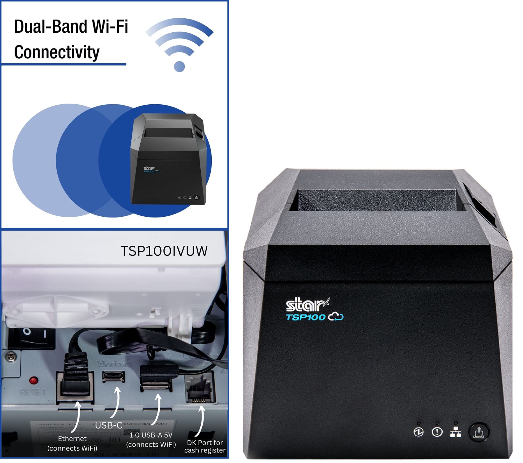 Foto 4 pulgar | Impresora Térmica De Recibos Star Micronics Tsp143ivuw Wi-fi Grey - Venta Internacional.