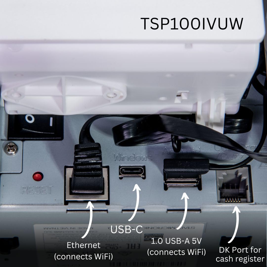 Foto 5 | Impresora Térmica De Recibos Star Micronics Tsp143ivuw Wi-fi Grey - Venta Internacional.