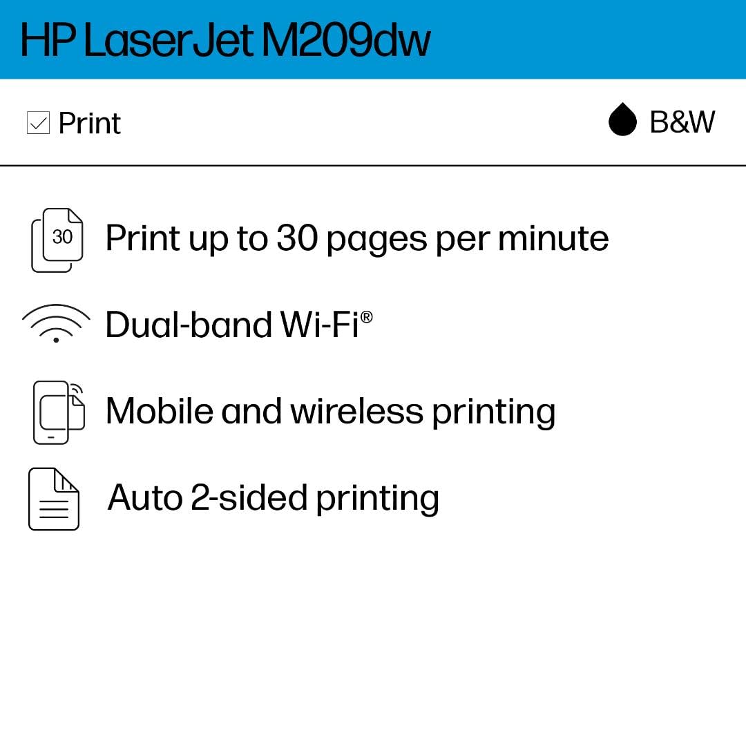 Foto 3 pulgar | Impresora Inalámbrica Hp Laserjet M209dw Blanco y Negro-Venta Internacional