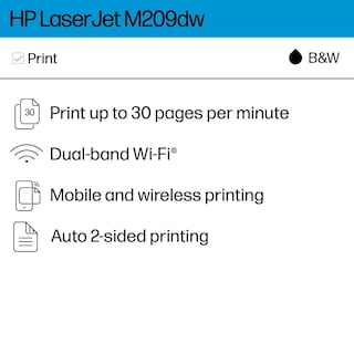 Foto 2 | Impresora Inalámbrica Hp Laserjet M209dw Blanco y Negro-Venta Internacional