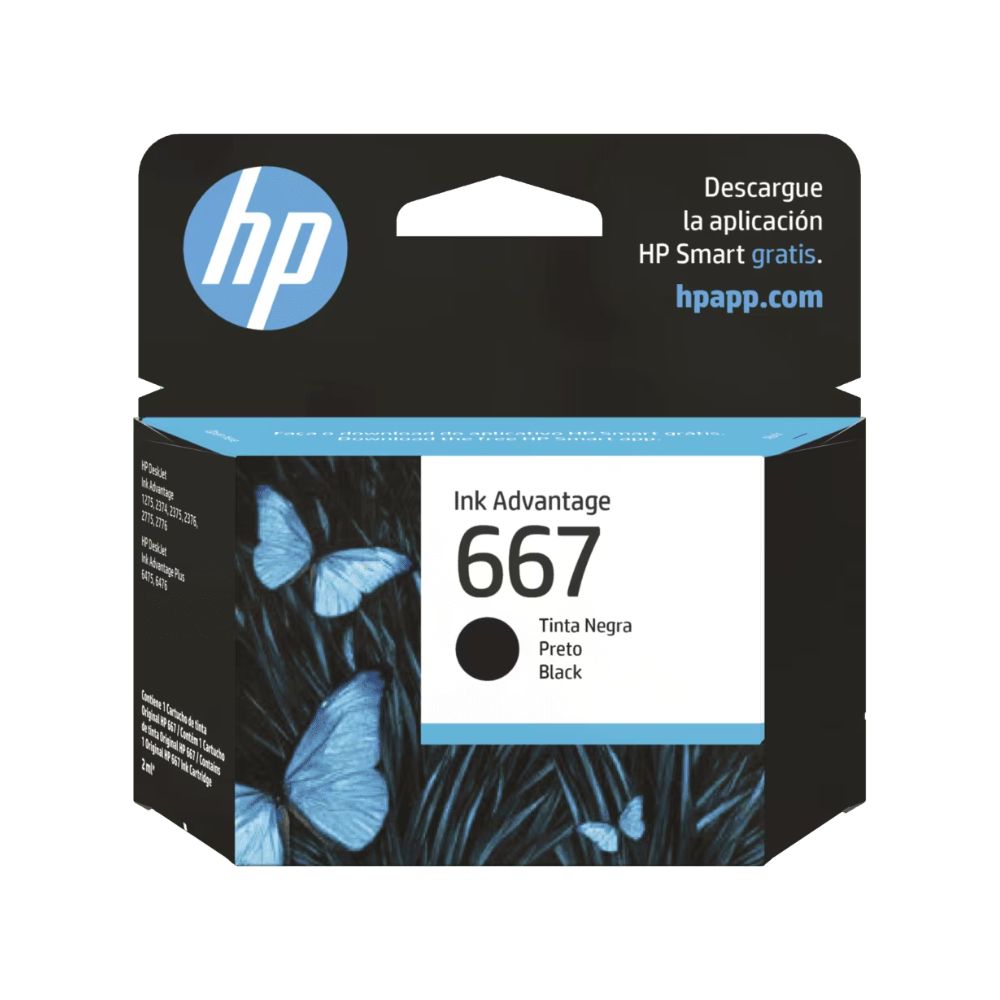 Foto 2 pulgar | Cartucho De Tinta Hp 667 Negro Ink Advantage