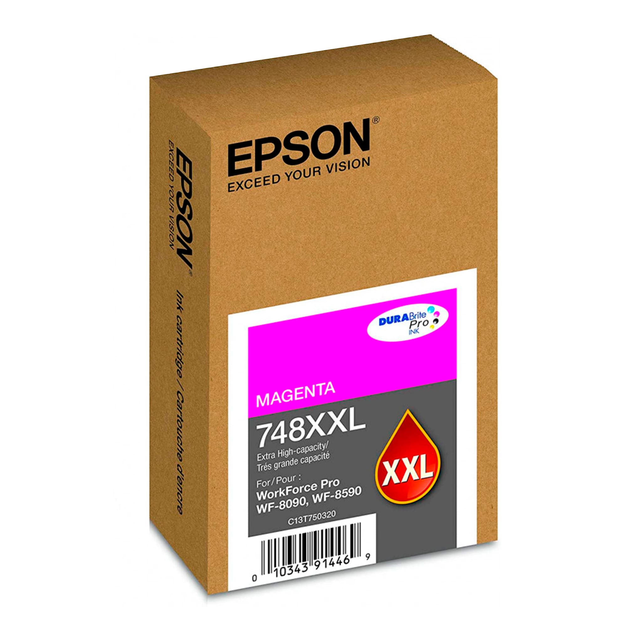 Cartucho de Tinta Epson T748 Xxl 7 Mil Páginas Magenta