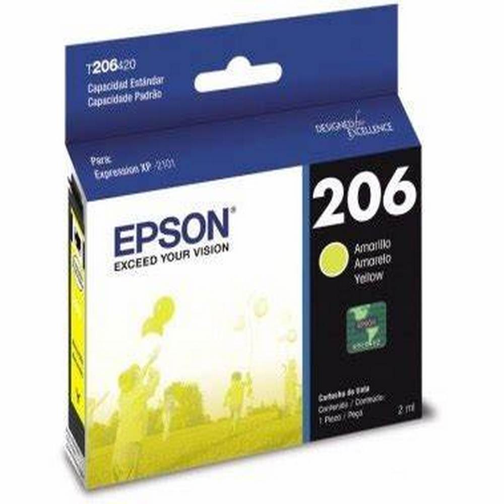 Foto 2 pulgar | Tinta Epson 206 T206420-al Amarillo Xp-2101