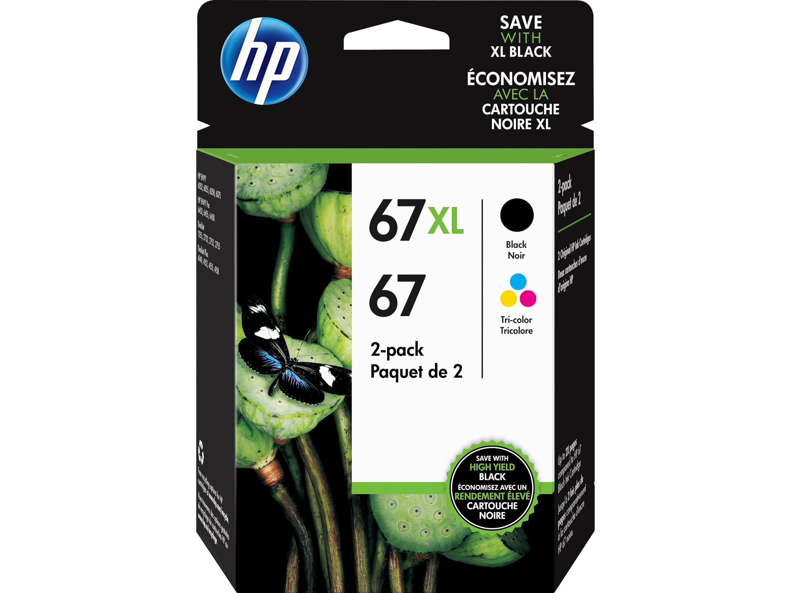 Foto 2 pulgar | Cartuchos de Tinta HP 67XL/67 Negro/Tricolor 2 Piezas - Venta Internacional