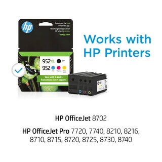 Foto 2 | Cartuchos de Tinta HP 952 Cian Magenta Amarillo 952XL Negro Paquete de 4 - Venta Internacional