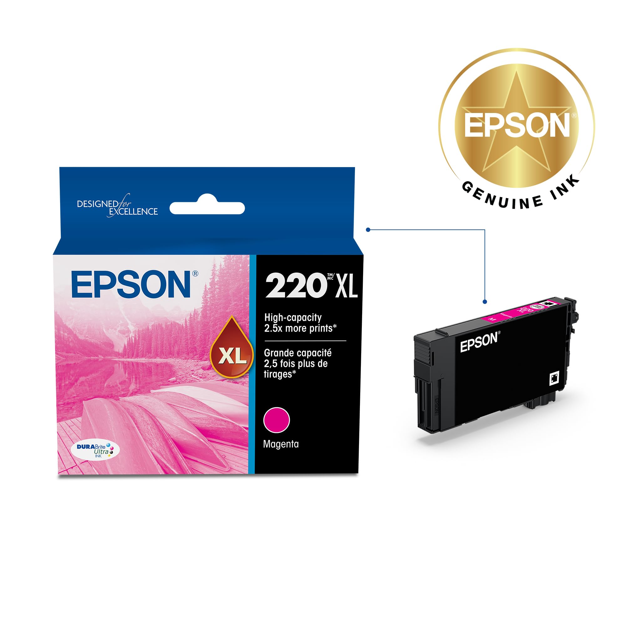 Foto 3 pulgar | Cartucho De Tinta Epson 220 Durabrite Ultra High Capacity Magenta - Venta Internacional.