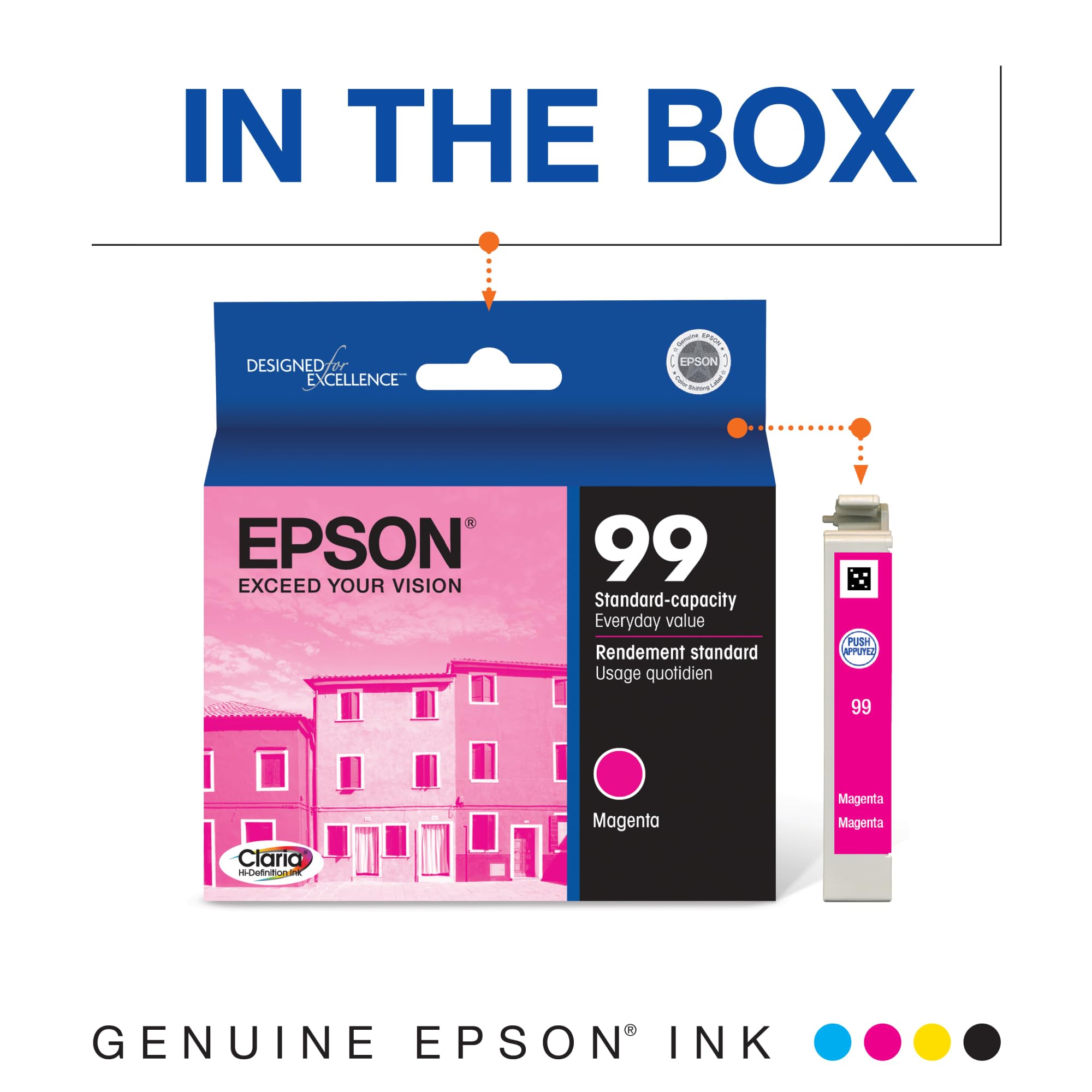 Foto 3 pulgar | Cartucho De Tinta Epson 99 Claria Hi-definition Magenta T099320-s - Venta Internacional.