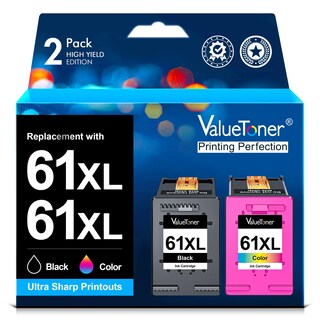 Foto 1 | Cartuchos De Tinta Valuetoner Remanufacturados Hp 61xl, Paquete De 2 - Venta Internacional.