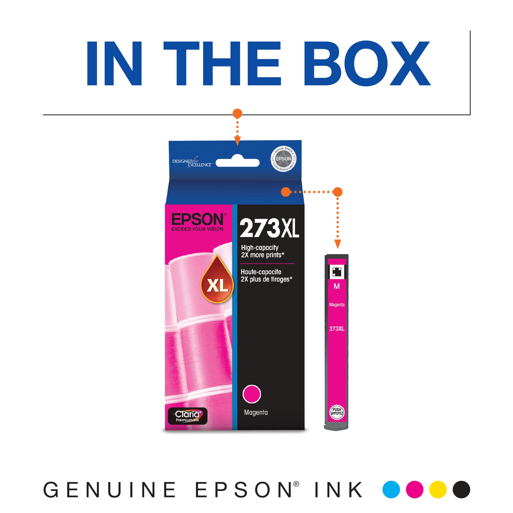 Foto 3 pulgar | Cartucho Tinta Epson 273 Claria High Capacity Magenta T273xl320-s - Venta Internacional