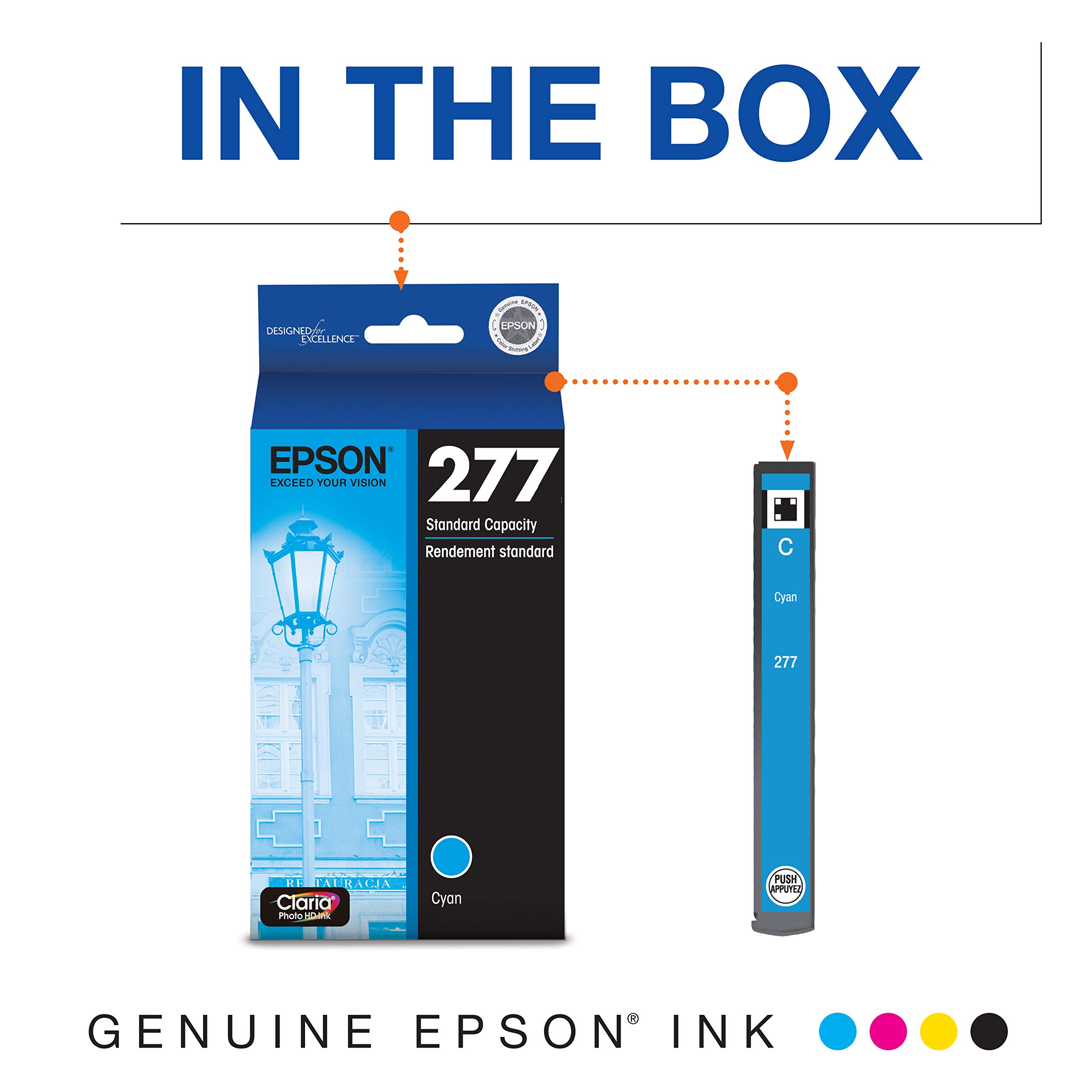 Foto 2 | Cartucho De Tinta Epson T277 Claria Photo Hd Cyan (t277220-s) - Venta Internacional.