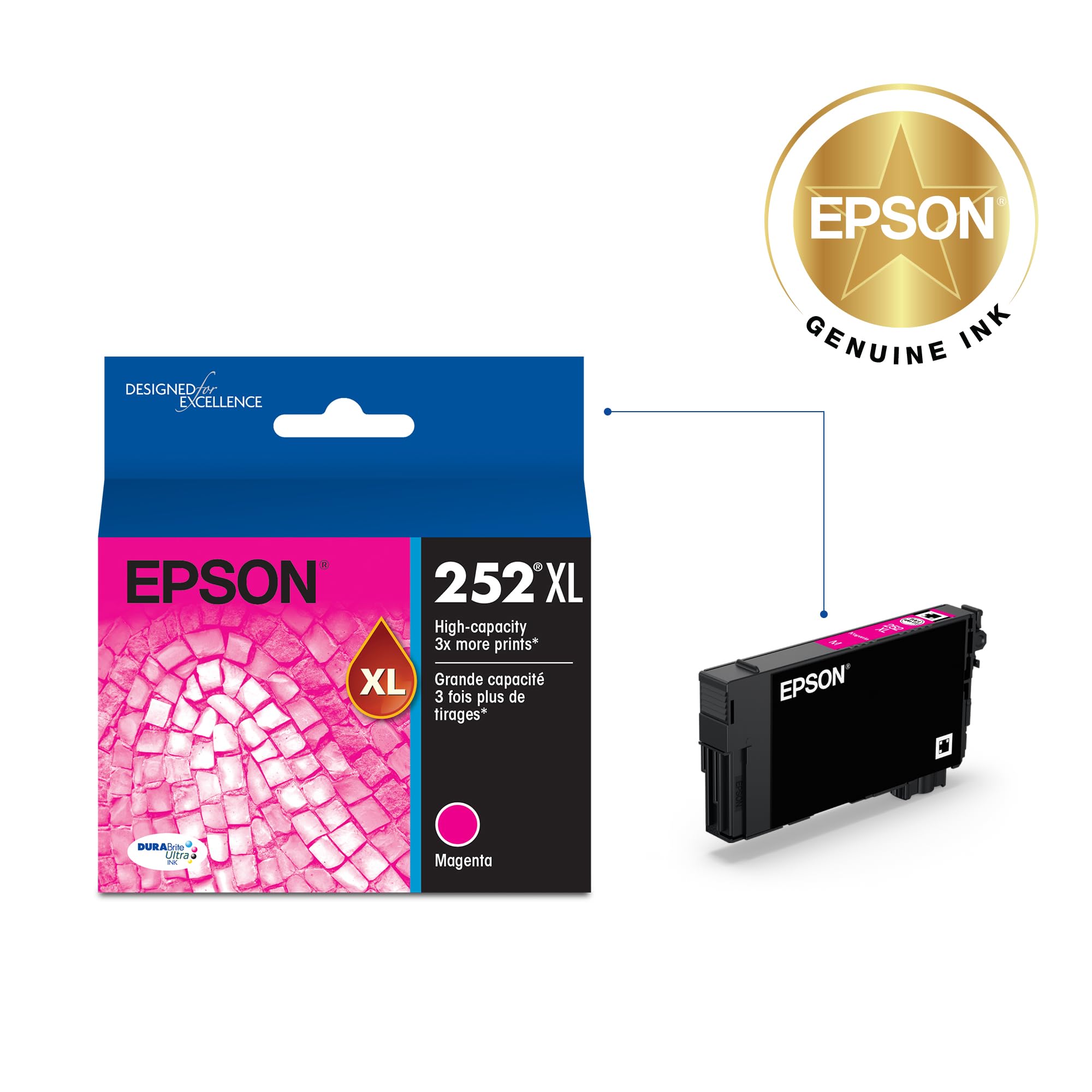 Foto 3 pulgar | Cartucho De Tinta Epson 252 Durabrite Ultra High Capacity Magenta - Venta Internacional.