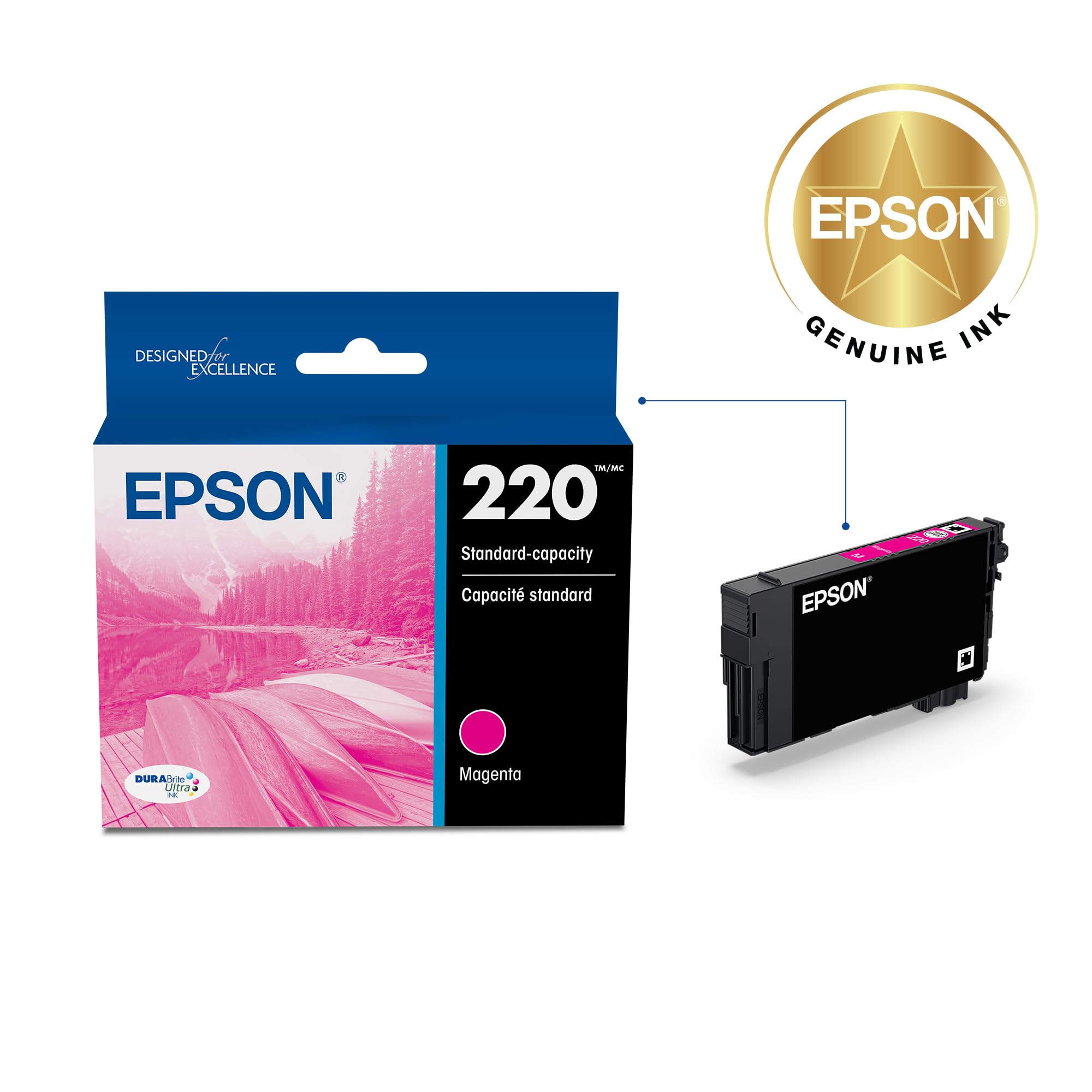 Foto 3 pulgar | Cartucho De Tinta Epson 220 Durabrite Ultra Magenta (t220320-s) - Venta Internacional.