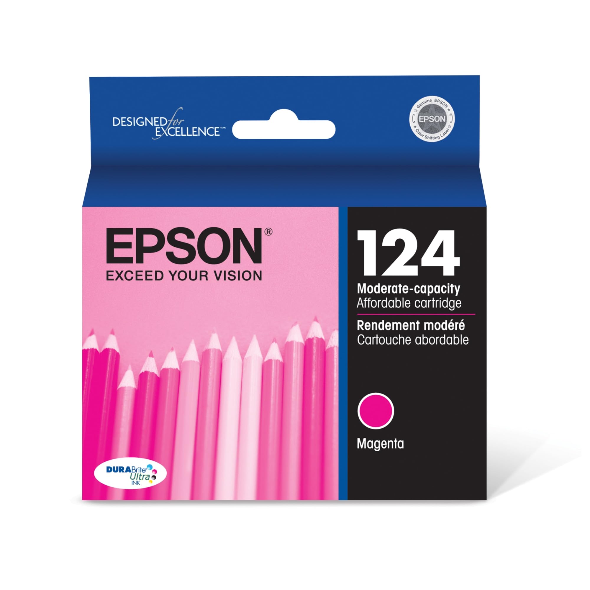 Foto 1 | Cartucho De Tinta Epson 124 Durabrite Ultra Magenta T124320-s - Venta Internacional.