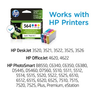 Foto 2 | Cartuchos De Tinta Hp 564 Cian, Magenta Y Amarillo (paquete De 3) - Venta Internacional.