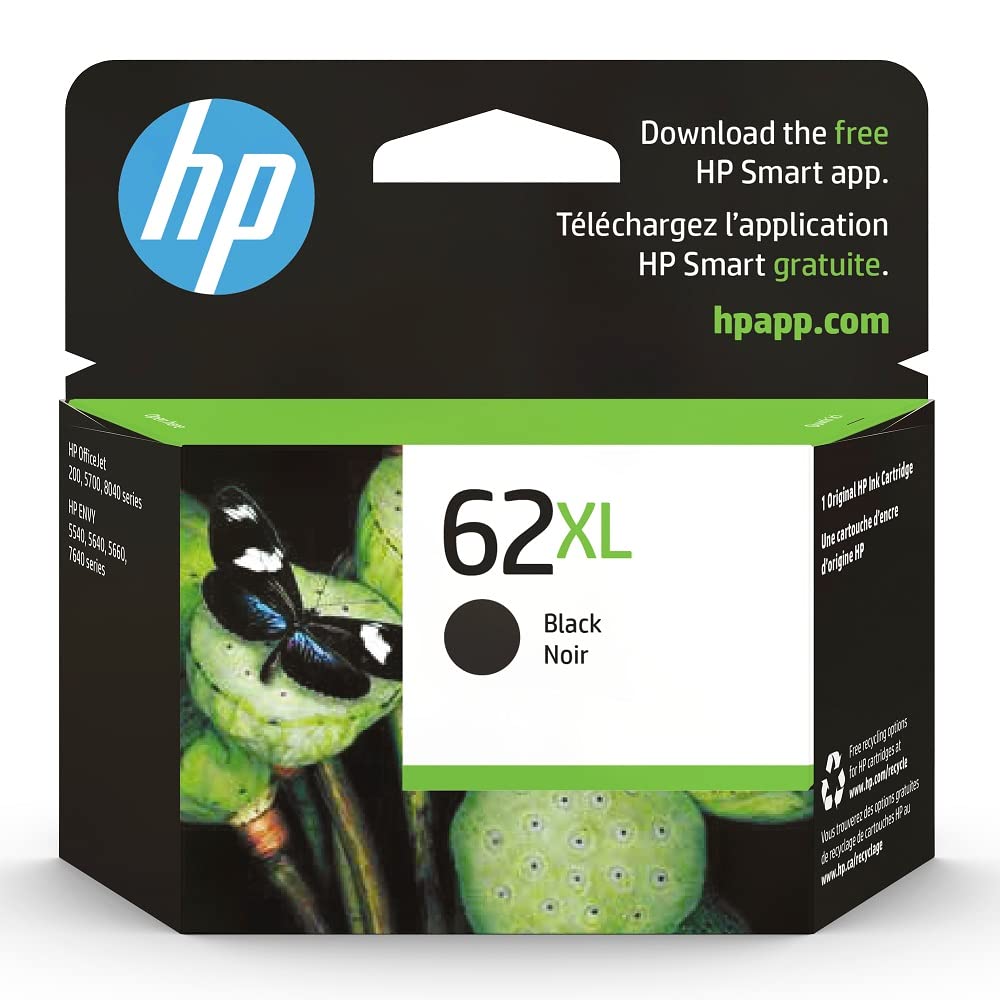 Foto 1 | Cartucho De Tinta Hp 62xl Negro De Alto Rendimiento Para Envy 5540 5640 - Venta Internacional.