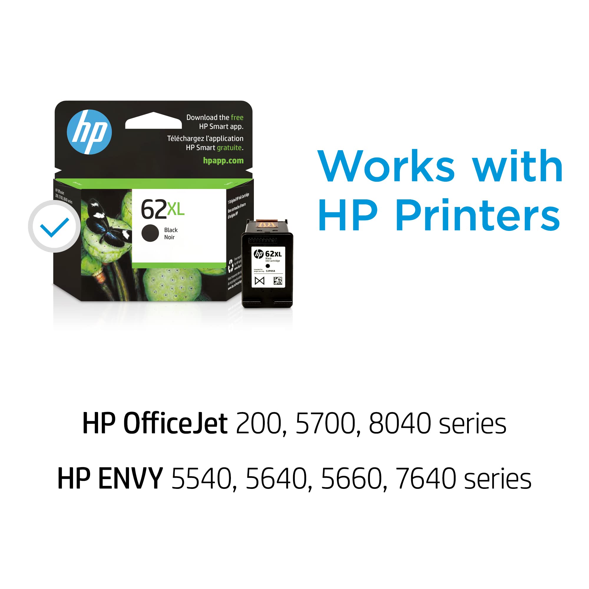 Foto 2 | Cartucho De Tinta Hp 62xl Negro De Alto Rendimiento Para Envy 5540 5640 - Venta Internacional.