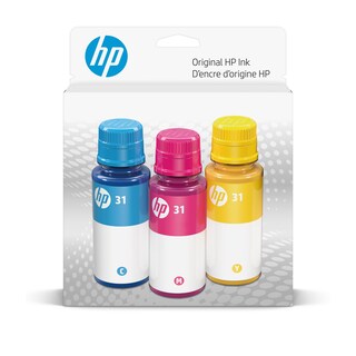 Foto 1 | Botellas De Tinta Hp 31 Cian Magenta Y Amarillo (paquete De 3) Smart Tank - Venta Internacional.