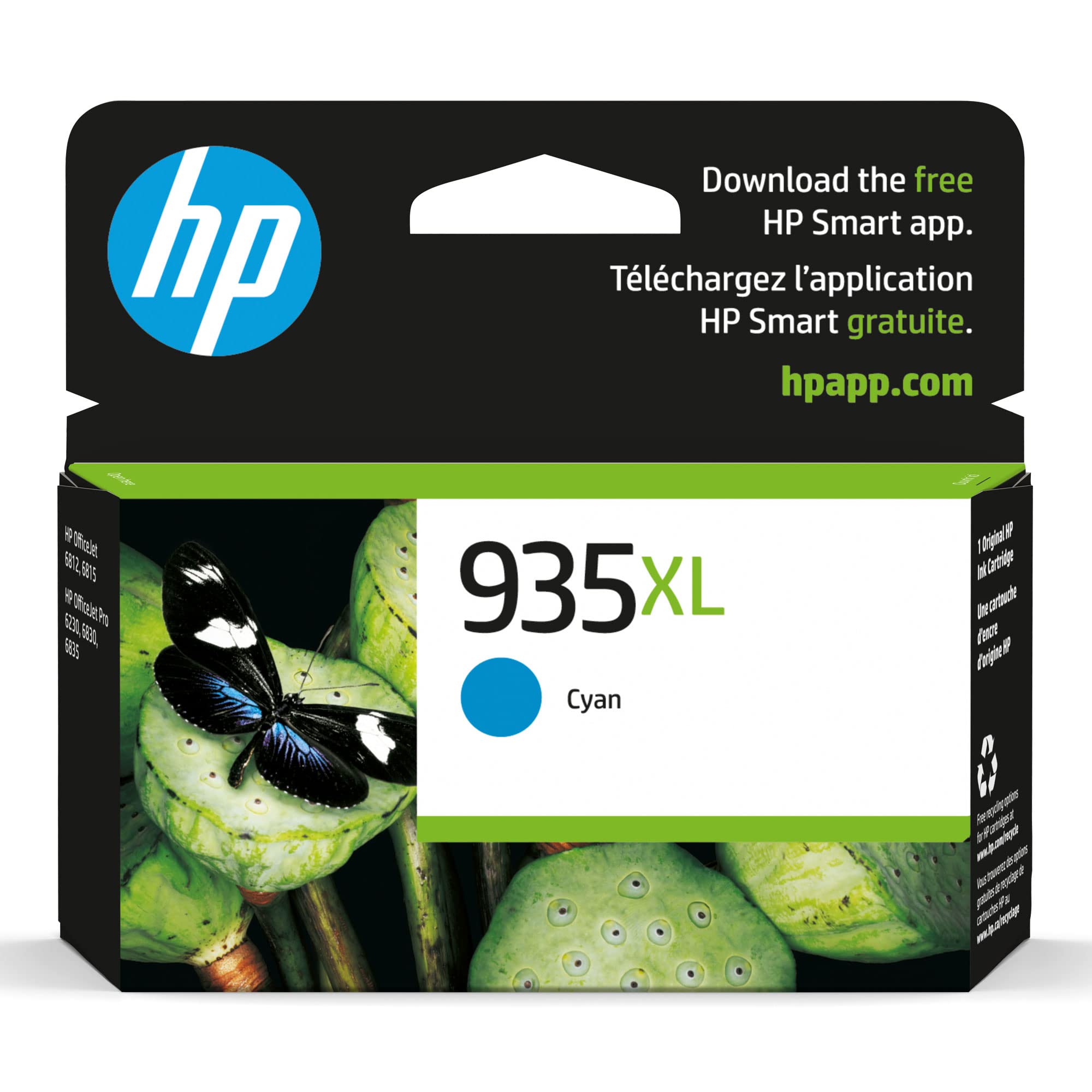 Foto 2 pulgar | Cartucho De Tinta Hp 935xl Cian De Alto Rendimiento Para Officejet 6810 - Venta Internacional.