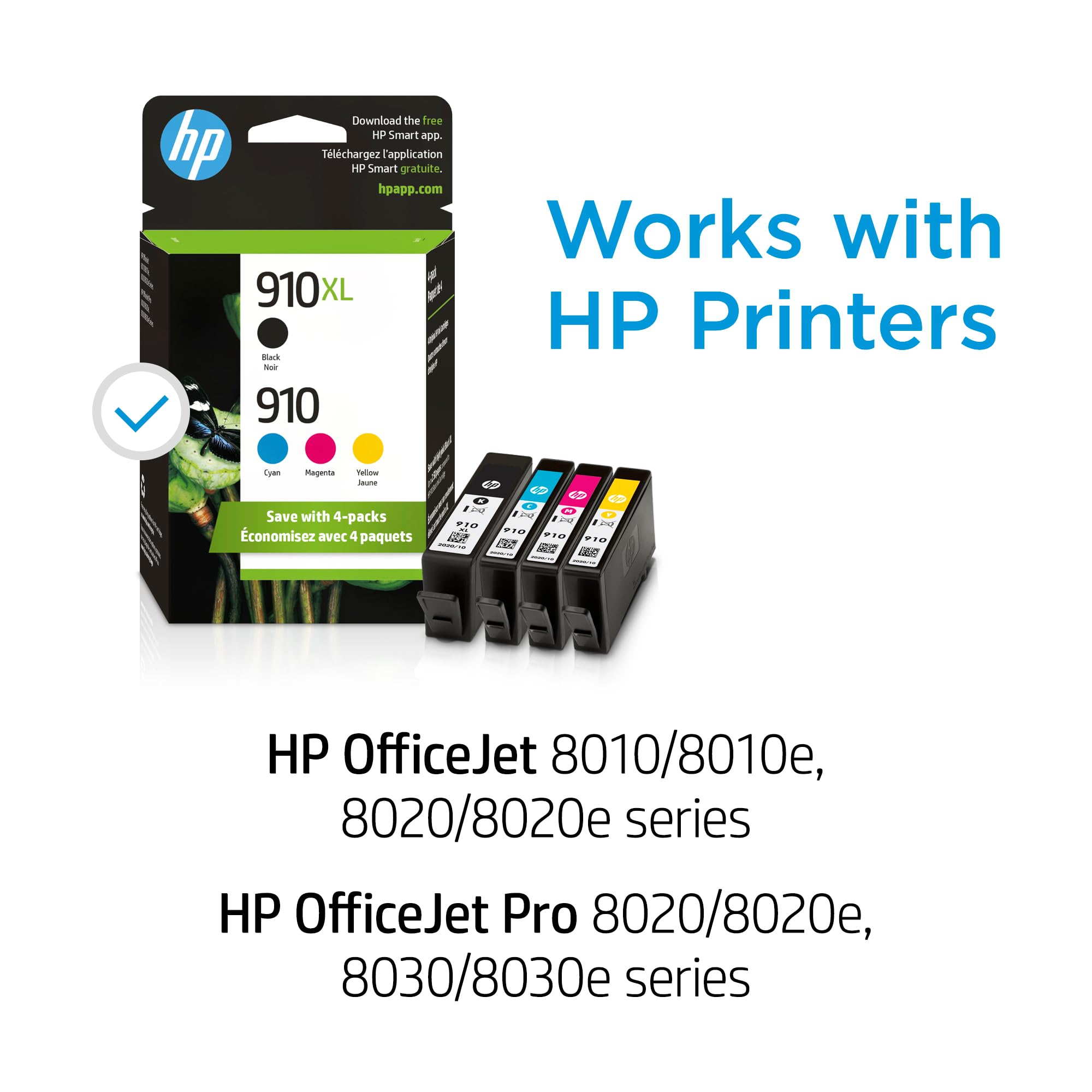 Foto 2 | Cartuchos De Tinta Hp 910 Cian  Magenta  Amarillo/910xl Negro (paquete De 4) - Venta Internacional.