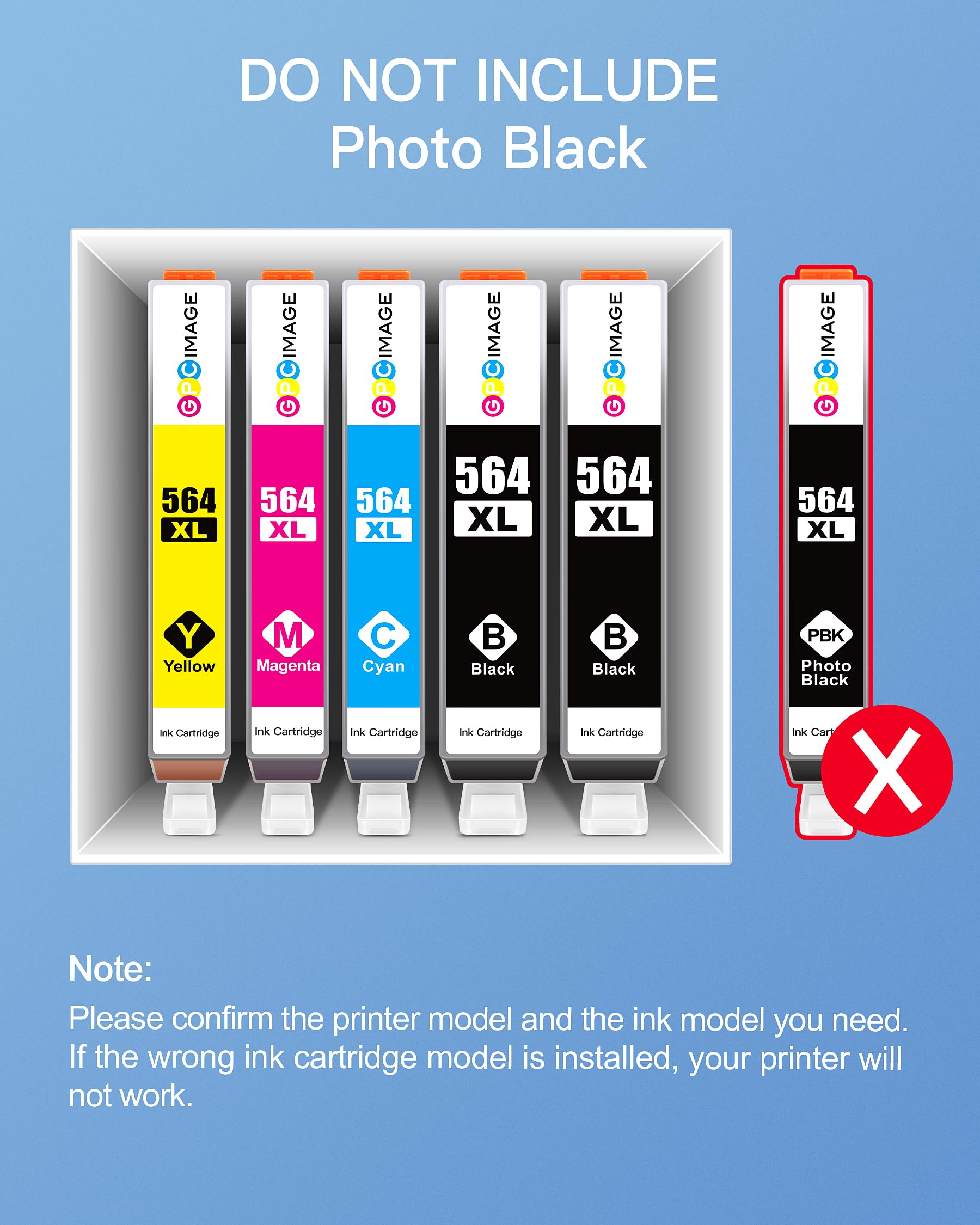 Foto 3 pulgar | Cartucho De Tinta Gpc Image De Repuesto Para Hp 564xl 564 Xl - Venta Internacional.