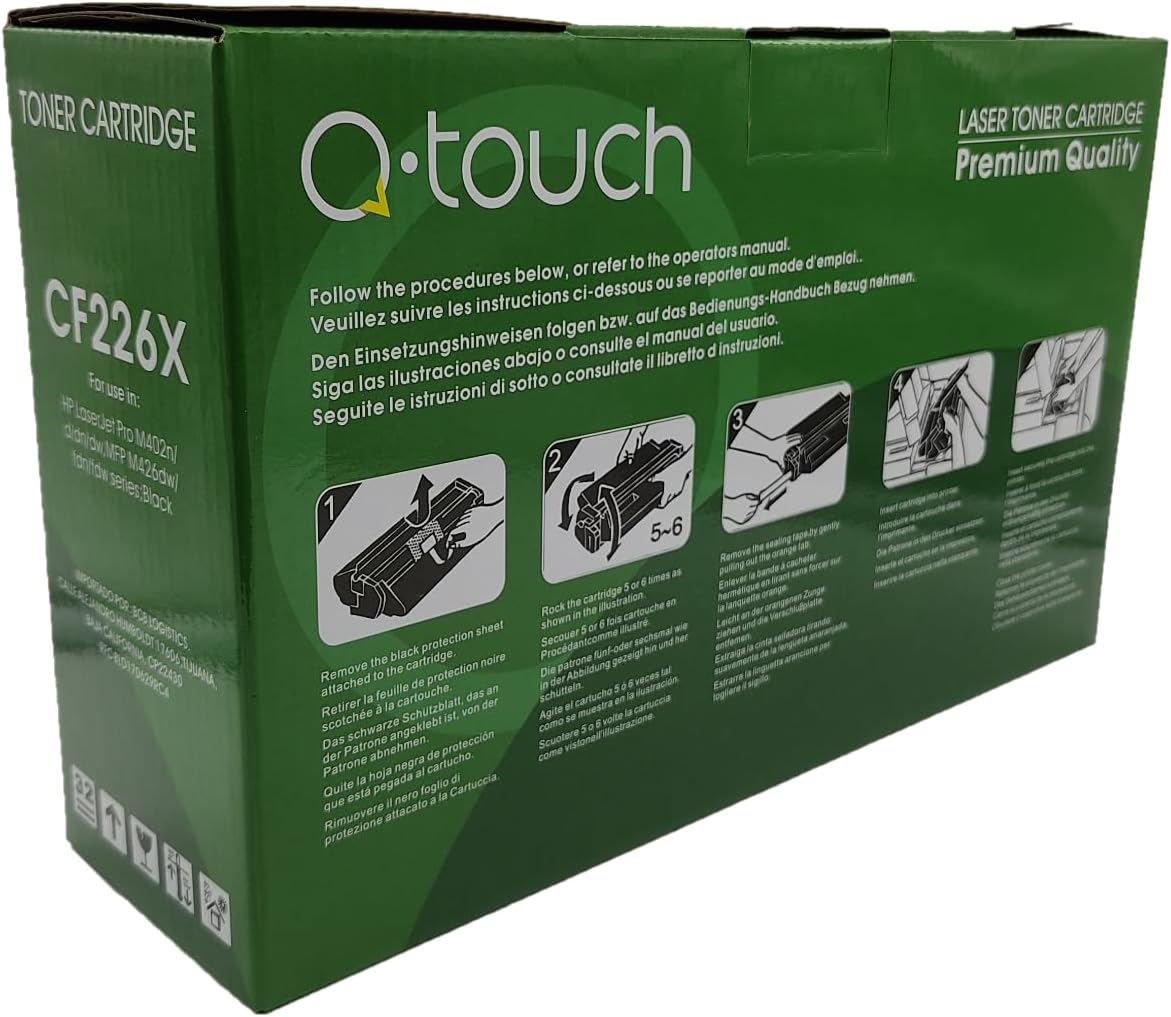 Foto 3 | Tóner Genérico Q-touch Cf226x Negro | Compatible Con Hp M402/m426 | 9000 Páginas