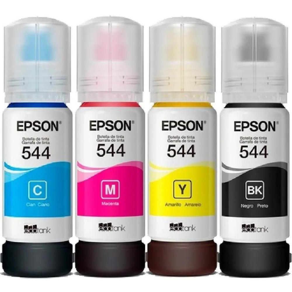 Kit de Tinta Epson T544 4 Botellas para Impresora L3150 L3110 y L1110