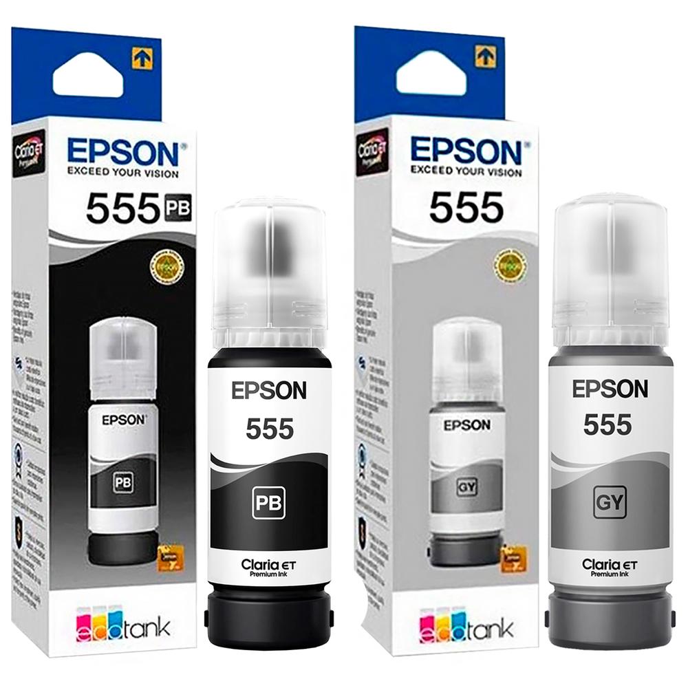 Foto 6 pulgar | Kit 5 Botellas Tinta Epson T555 L8180 L8160 70ml T555aclmp-v2