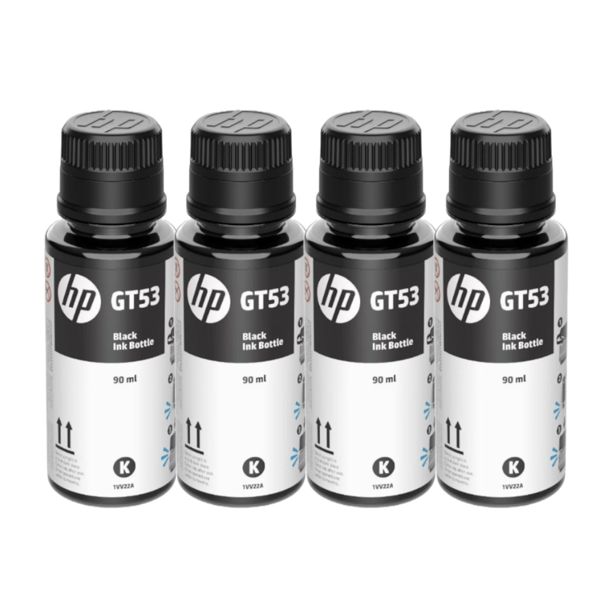 Foto 3 pulgar | 4 Tintas HP GT53 Negras + 1000 Hojas Papel Bond Carta Blanca