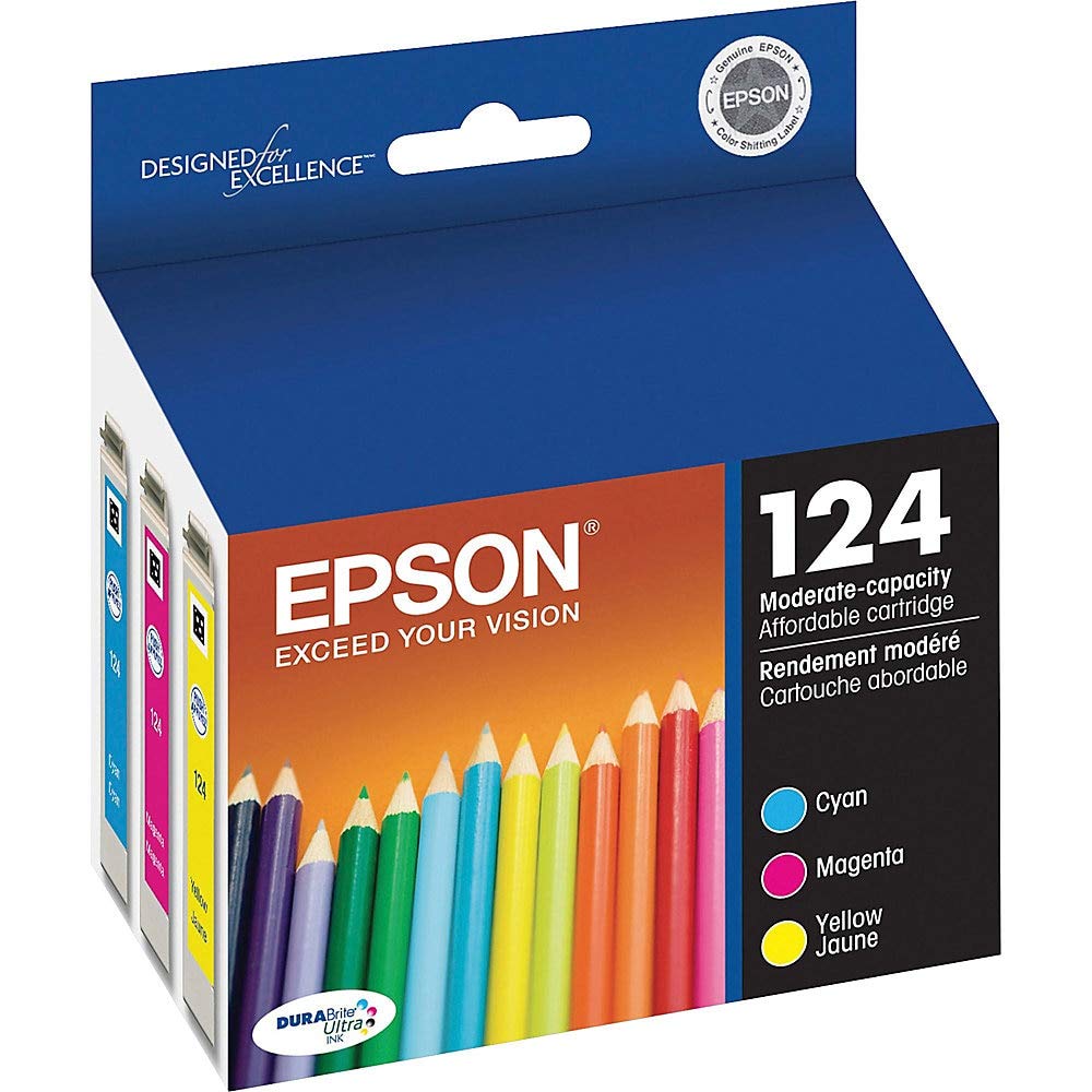 Foto 8 pulgar | Cartucho De Tinta Epson 124 Durabrite Ultra Standard Color Pack - Venta Internacional.
