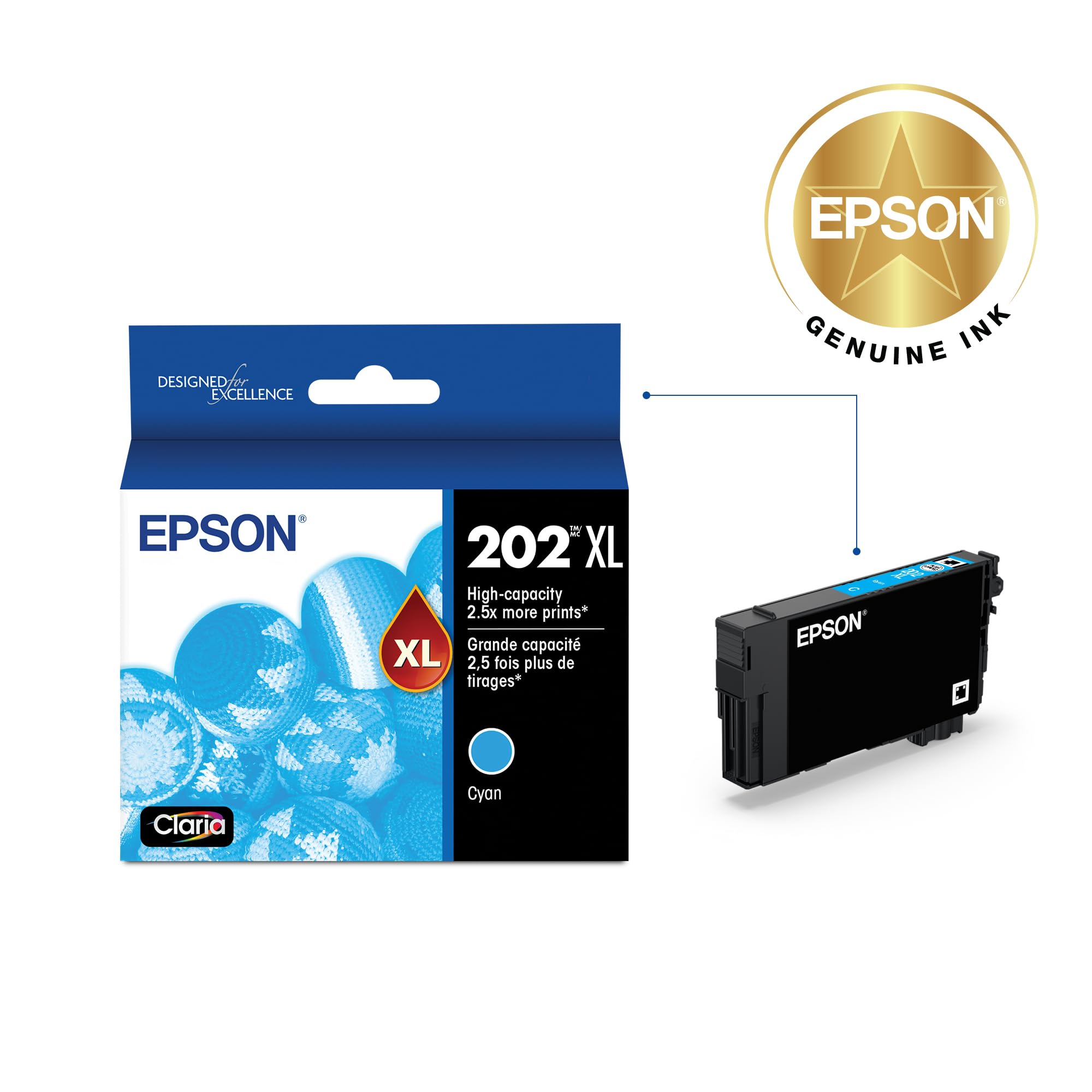Foto 3 pulgar | Cartucho De Tinta Epson 202 Claria High Capacity Cyan T202xl220-s - Venta Internacional.