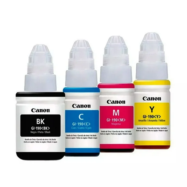 Foto 2 pulgar | Kit 4 Tintas Canon Gi-190 Bk/c/m/y