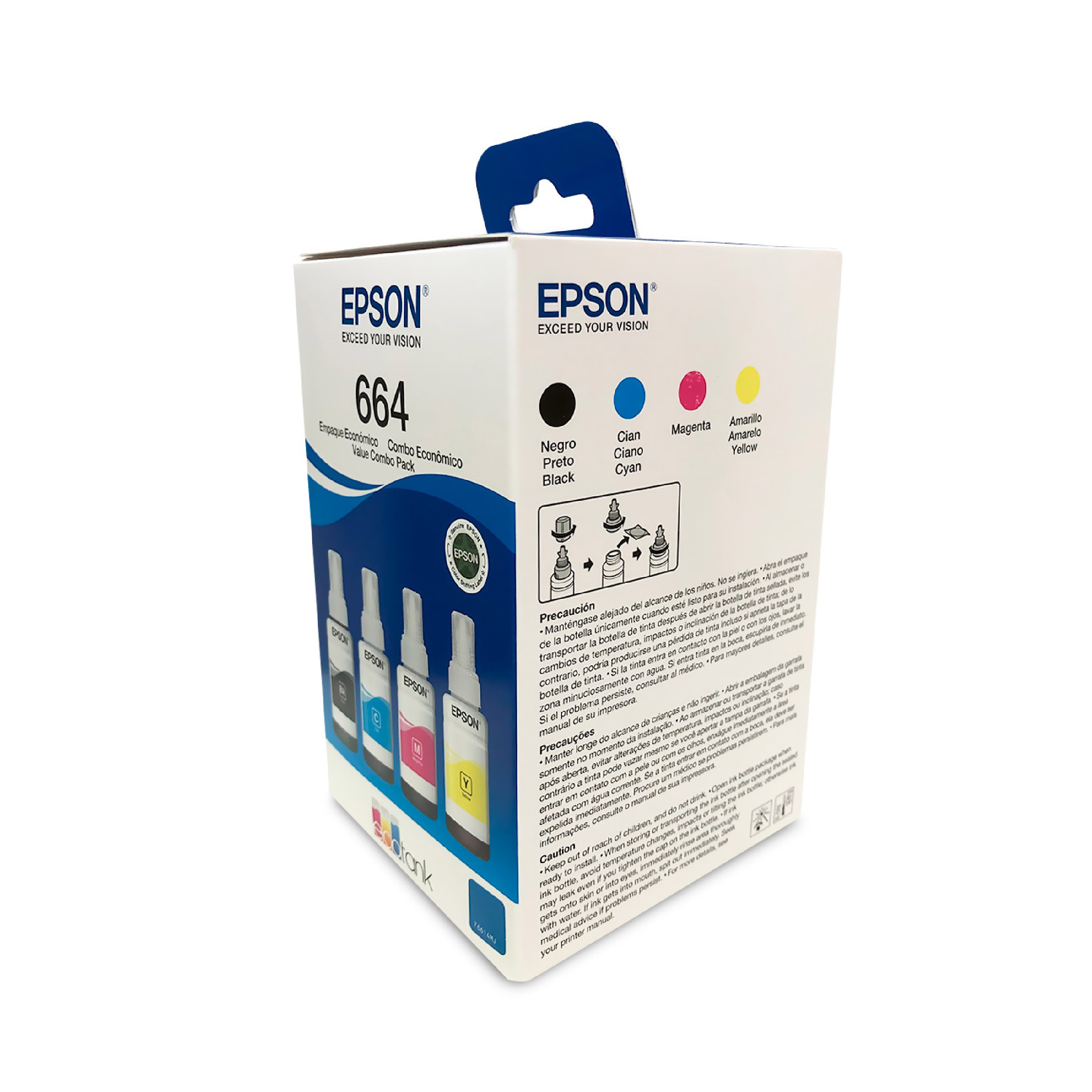 Foto 4 pulgar | Kit 4 Tintas Epson T664 Cmyk